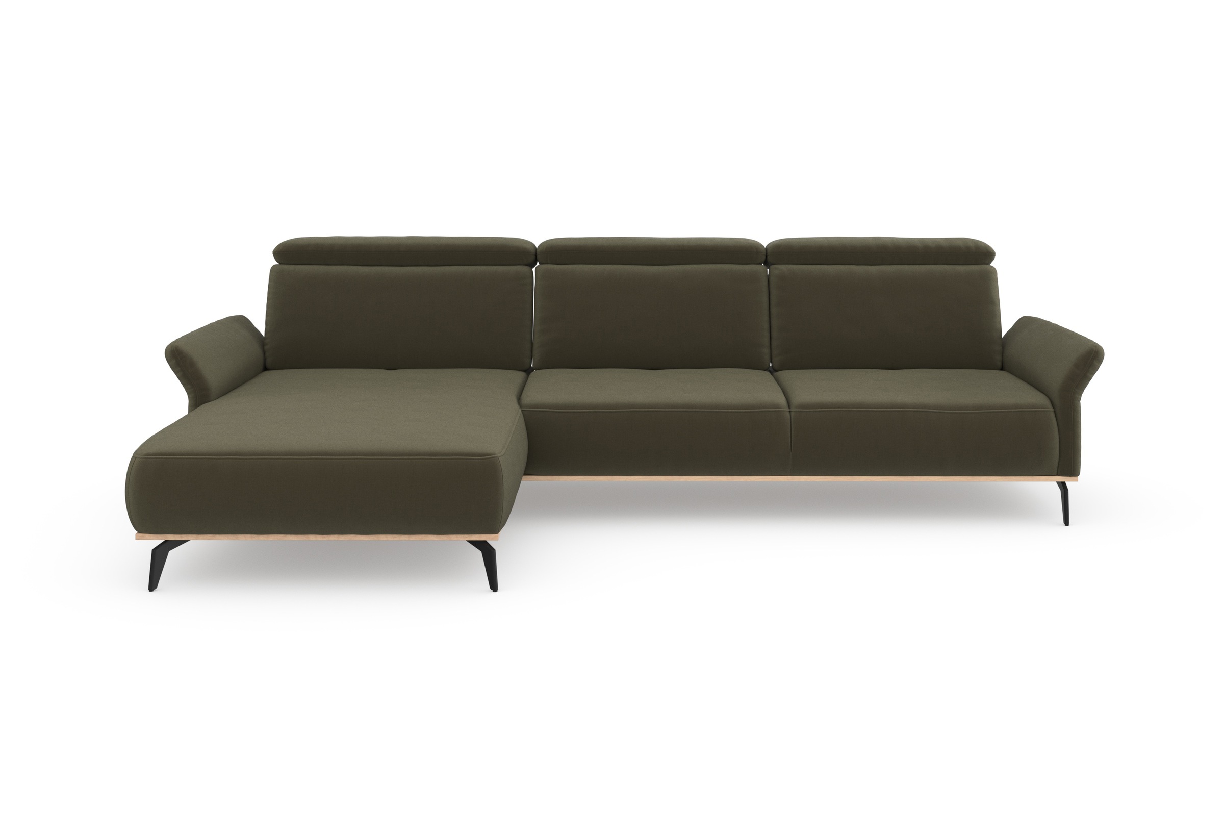 PLACES OF STYLE Ecksofa »Fjord L-Form« massiv, wahlweise mit Armlehnfunktio günstig online kaufen