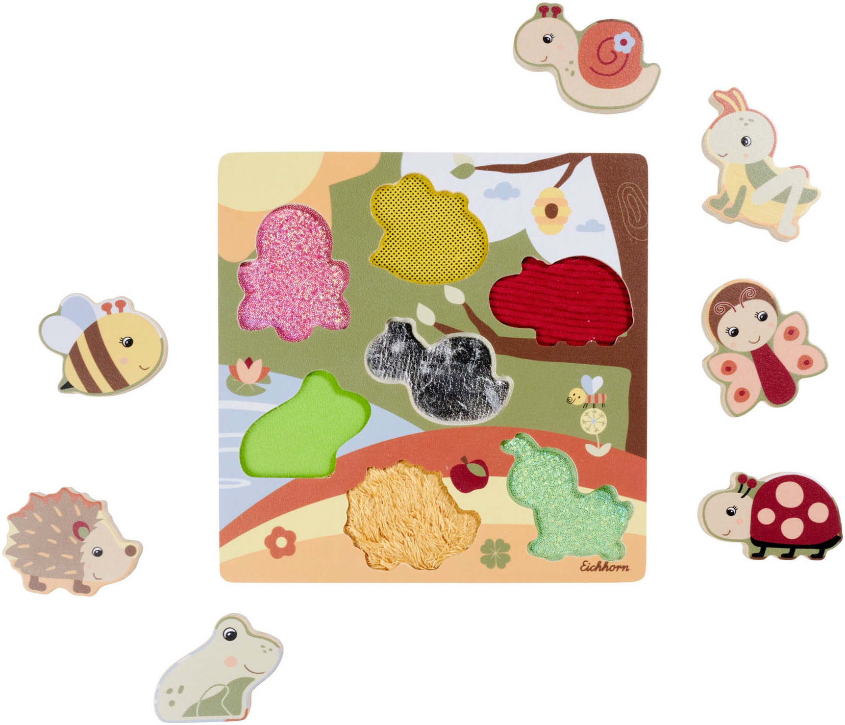 Eichhorn Steckpuzzle »Fühlpuzzle mit Stoff«, FSC® - schützt Wald - weltweit