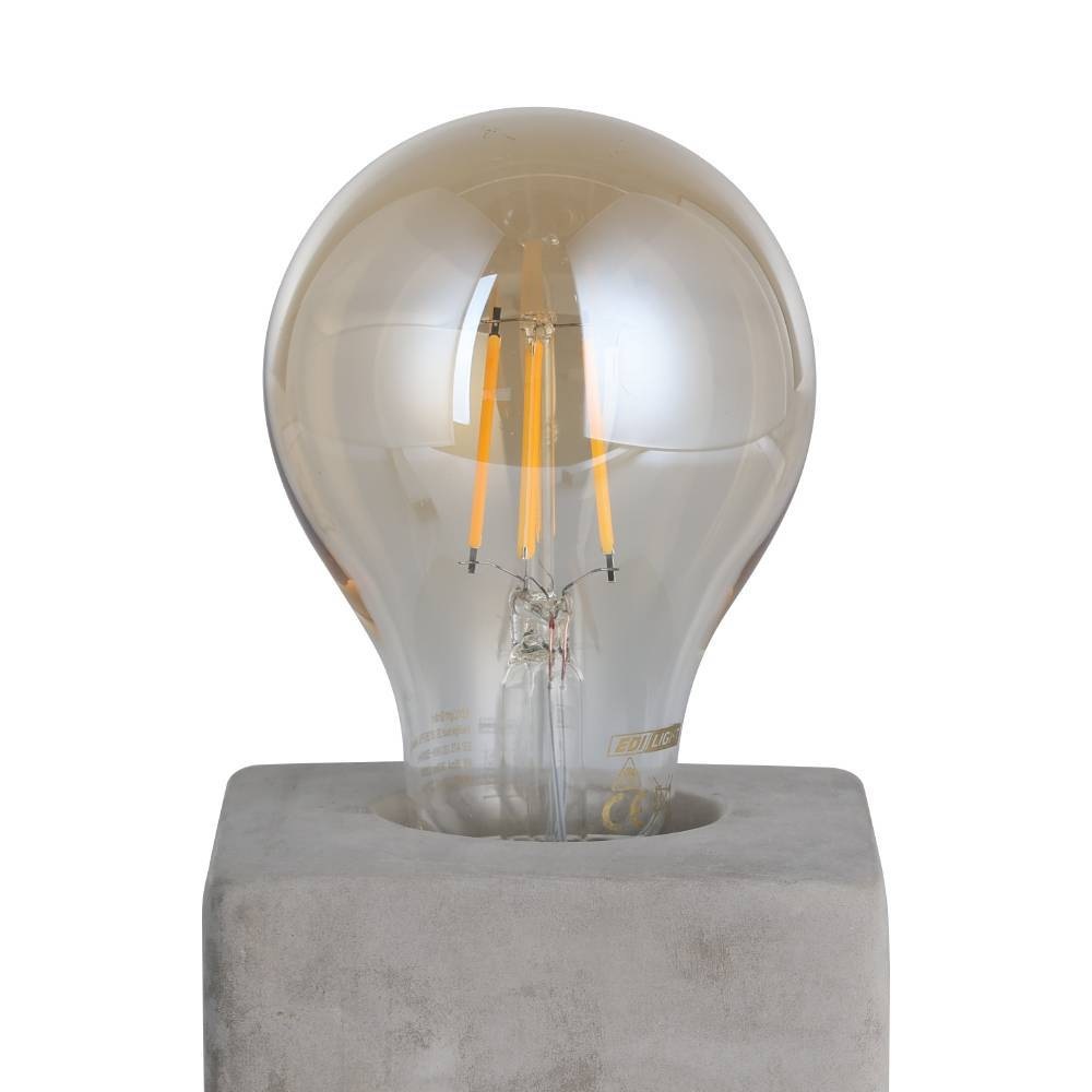 EGLO Tischleuchte »PRESTWICK Tischlampe, Grau, Keramik, Beton-Optik, ohne Lampenschirm«, 1 flammig, Leuchtmittel E27 | ohne Leuchtmittel, Nachttischlampe, Deko, E27, Industrial, Schalter am Kabel, 9x9x13 cm