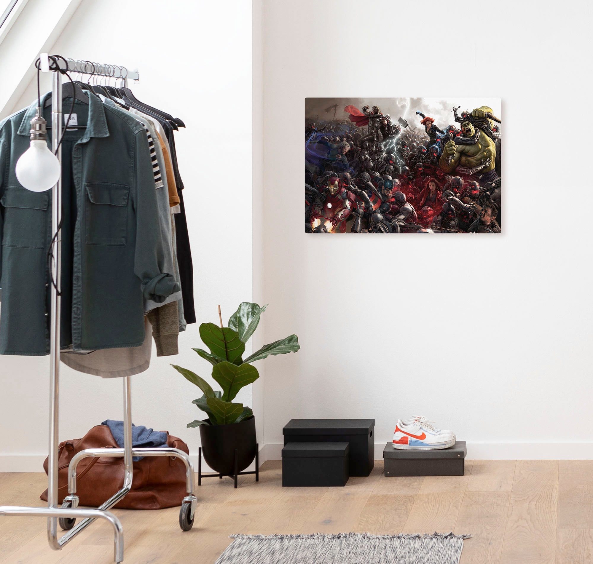 Komar Leinwandbild »Avengers War - Größe 60 x 40 cm«, Disney, (1 St., 60 x 40 cm (Breite x Höhe), Keilrahmenbild mit Echtholzrahmen, Kinderzimmer