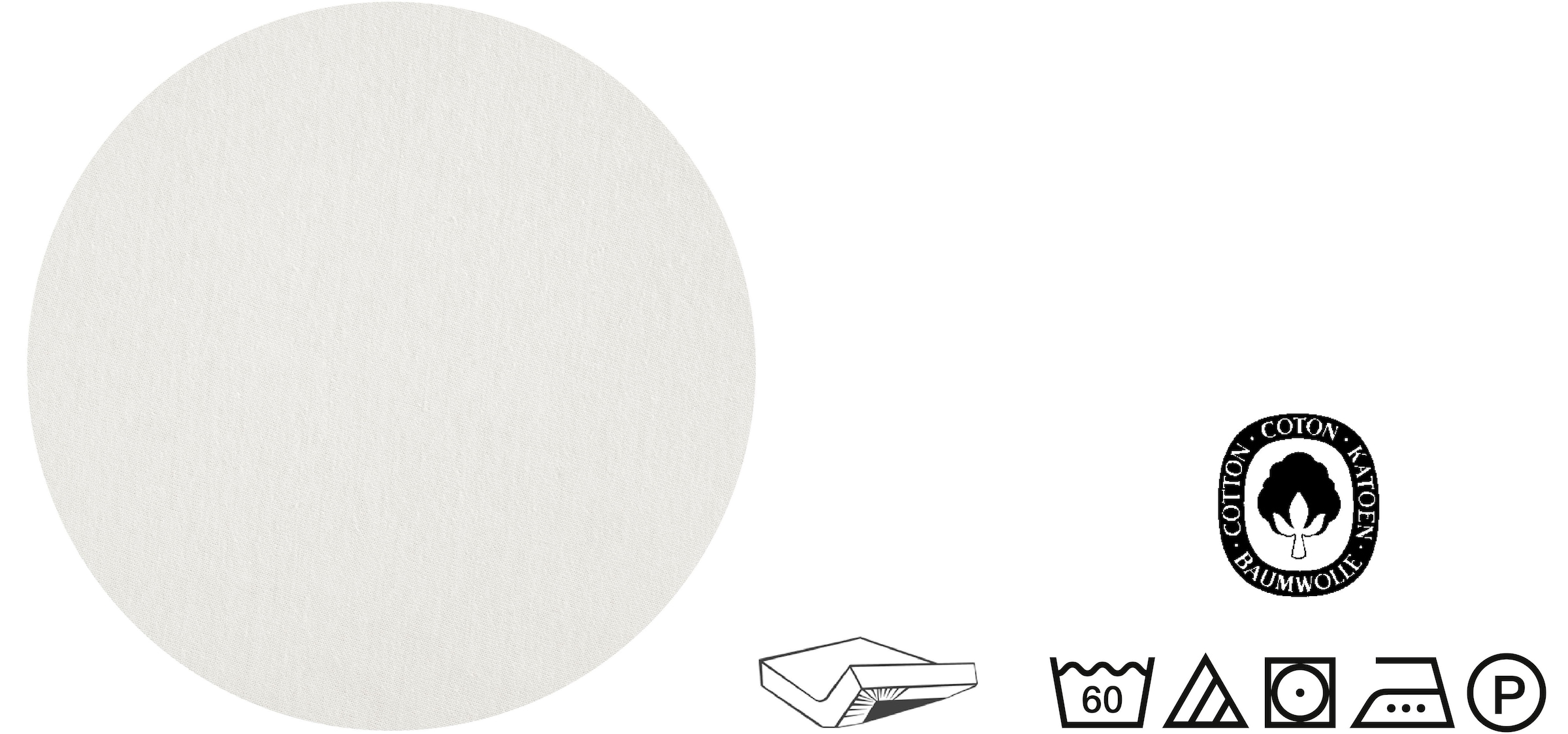 Biberna Spannbettlaken »Leila«, Bettlaken aus 100% Baumwolle, für Matratzenhöhen bis 22 cm