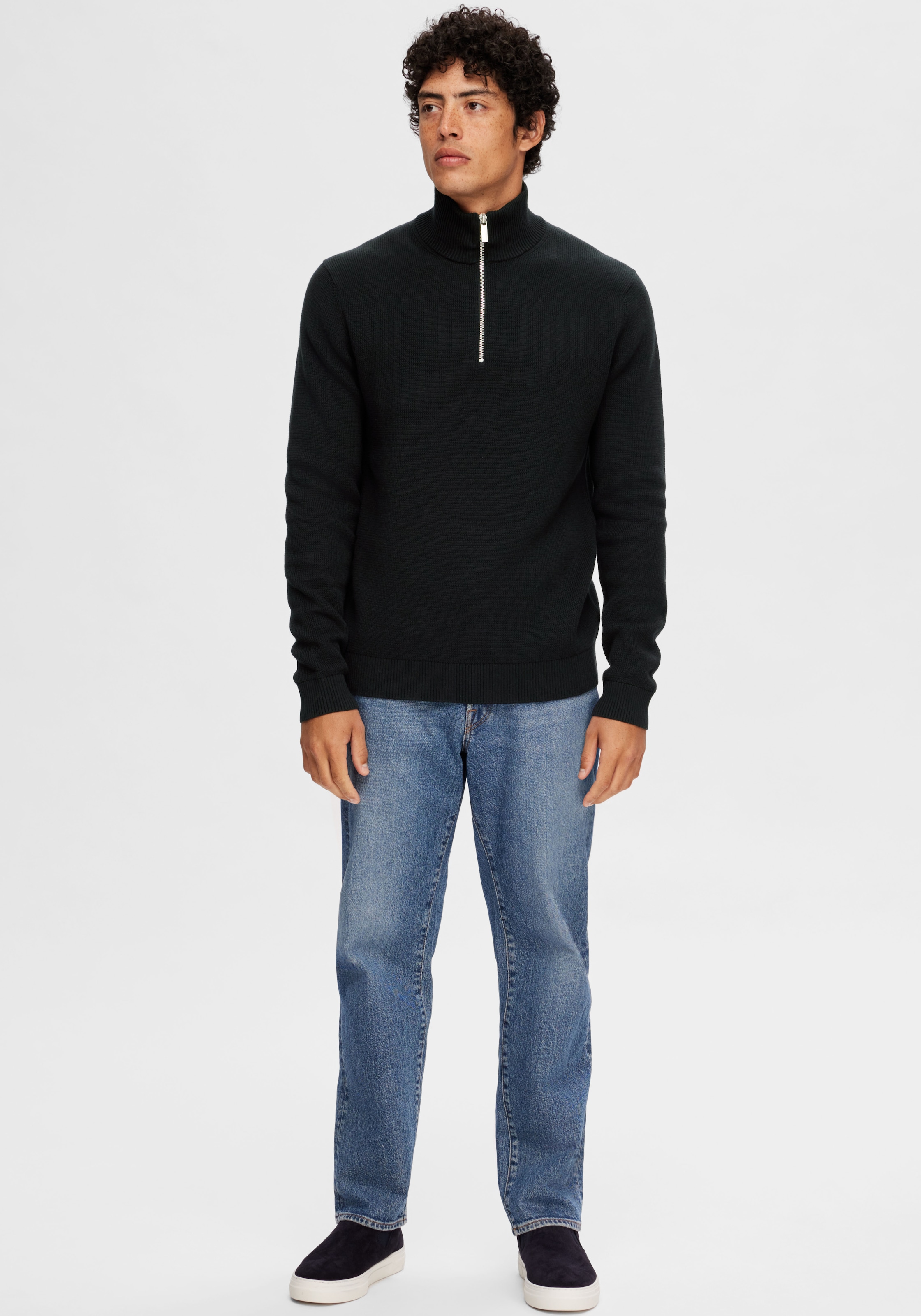 SELECTED HOMME Troyer »SLHDANE LS KNIT STRUCTURE HALF ZIP NOOS«