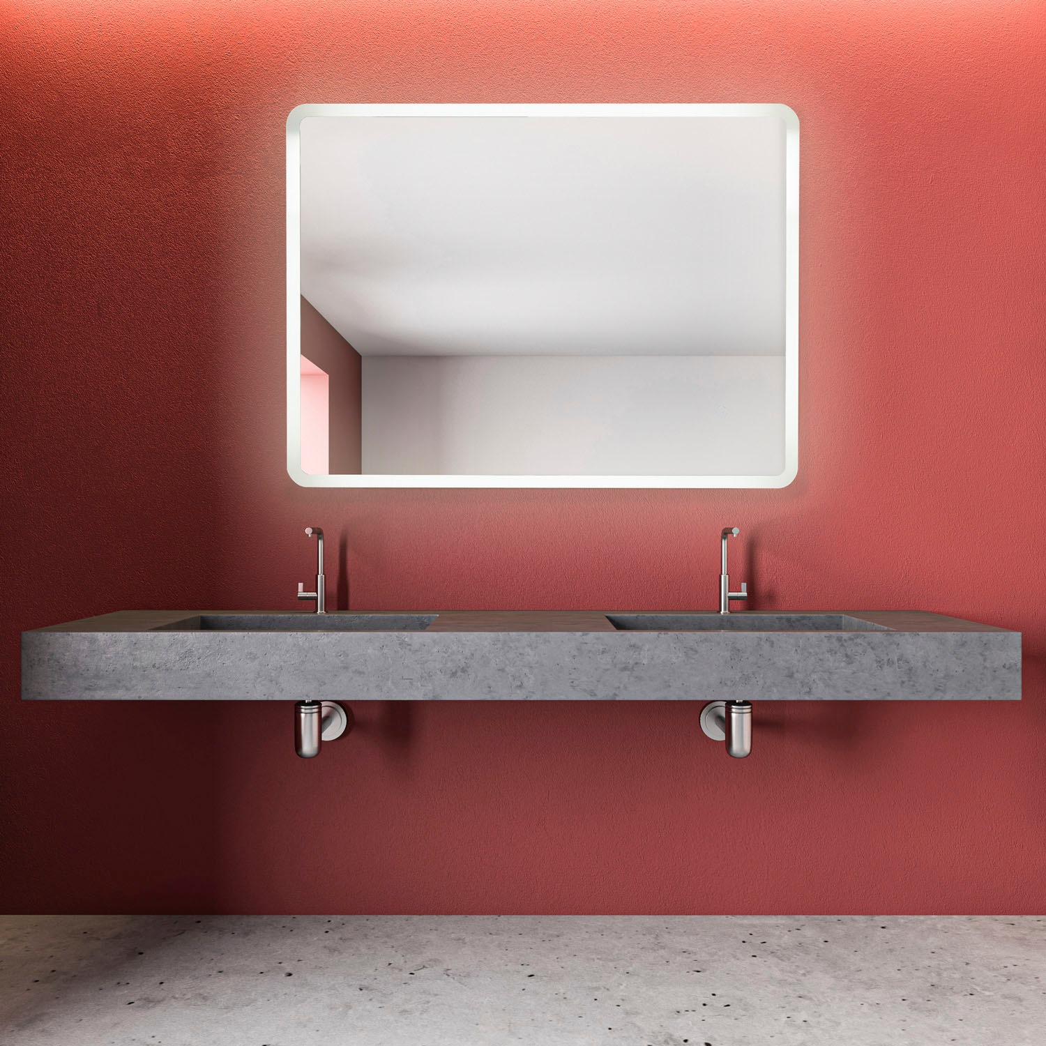 Paco Home bad-Spiegelleuchte »DAISY«, integr. LED-Lichtmodul, Touch-Funktion, Gr. ca. 60 x 80 cm
