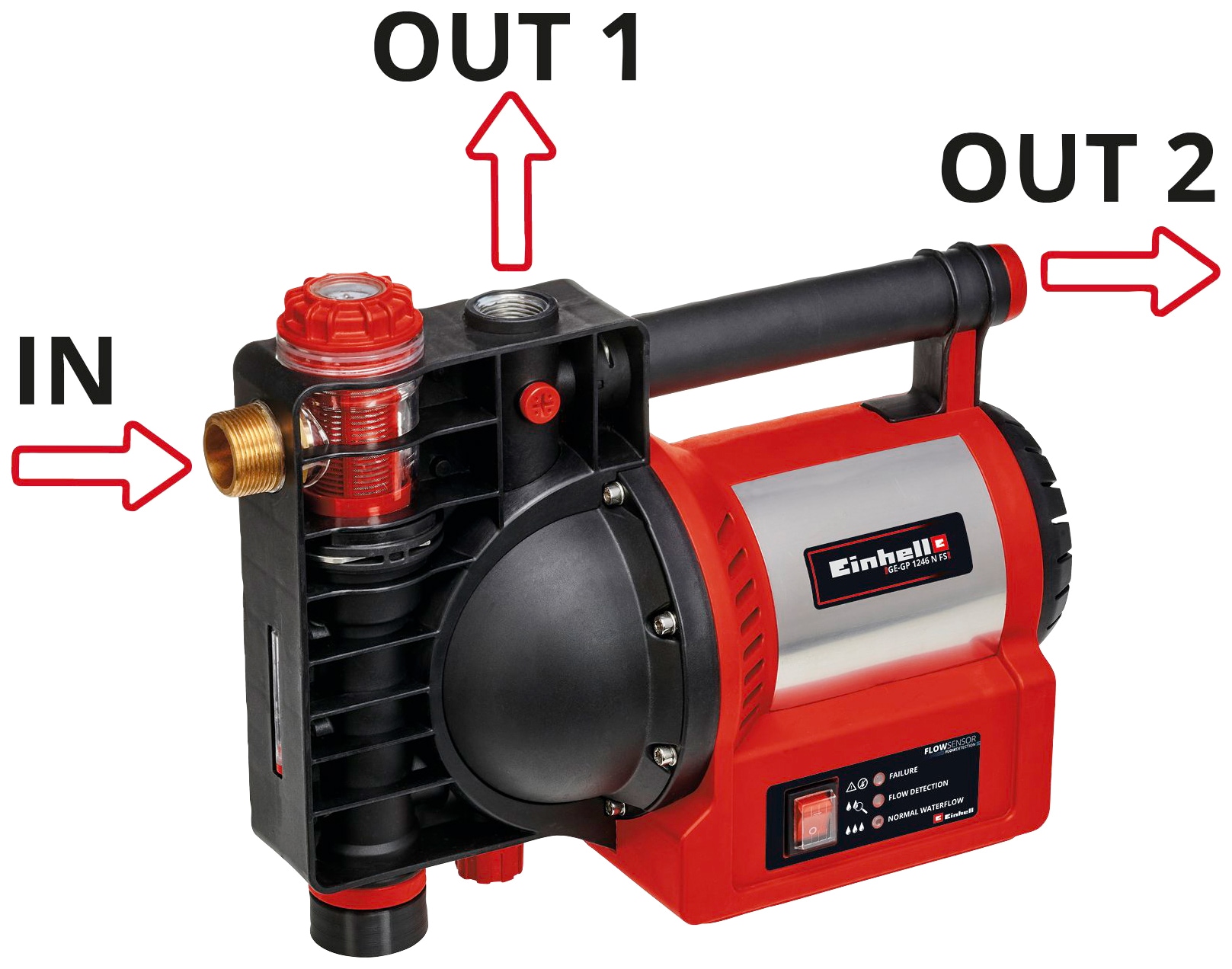 Einhell Gartenpumpe »GE-GP 1246 N FS« 4600 l/h max. Fördermenge