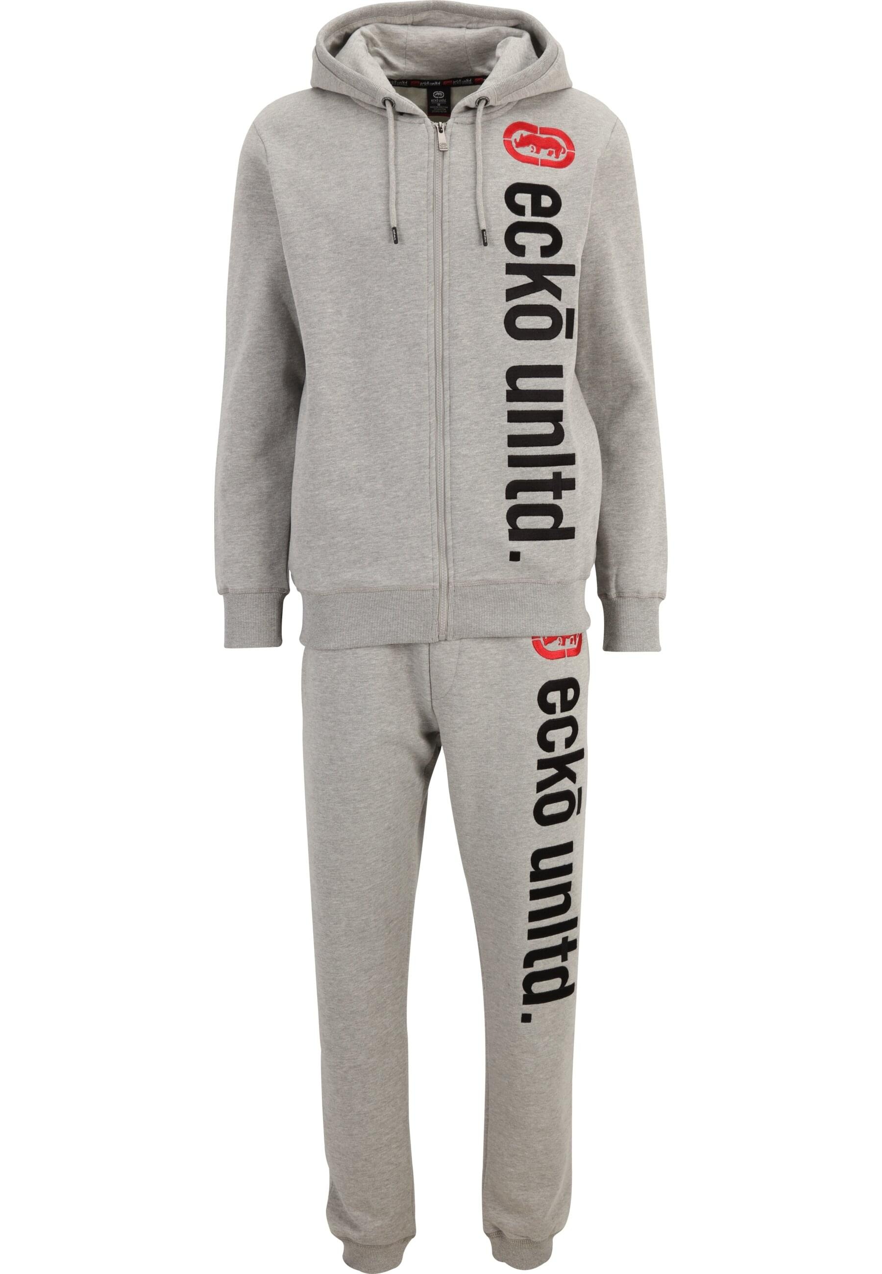 ECKO UNLTD. Trainingsanzug »Herren 2 Face Sweatsuit« 2 Stk. tlg. grey melange XXL Komfortable Trainingsanzüge für Sport und Freizeit