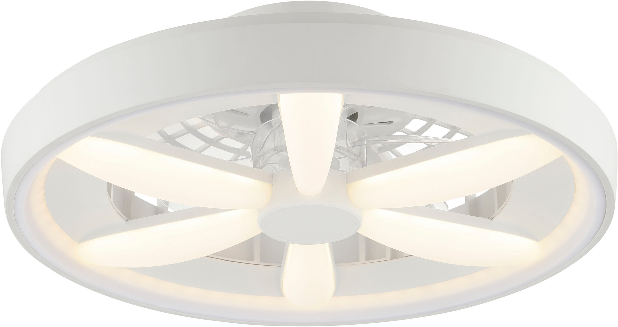 Hanseatic LED Deckenleuchte »DLV2205«, 1 flammig, Leuchtmittel LED-Modul | LED fest integriert, LED Ventilator, Ø 48 cm, 6400 lm, dimmbar, Fernbedienung, weiß