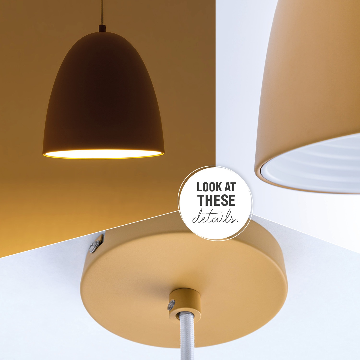 Paco Home Pendelleuchte »JACK«, 1 flammig, Leuchtmittel E27 | ohne Leuchtmittel, Küchenlampe Hängelampe Esszimmer Esstischlampe Innen Gold Weiß