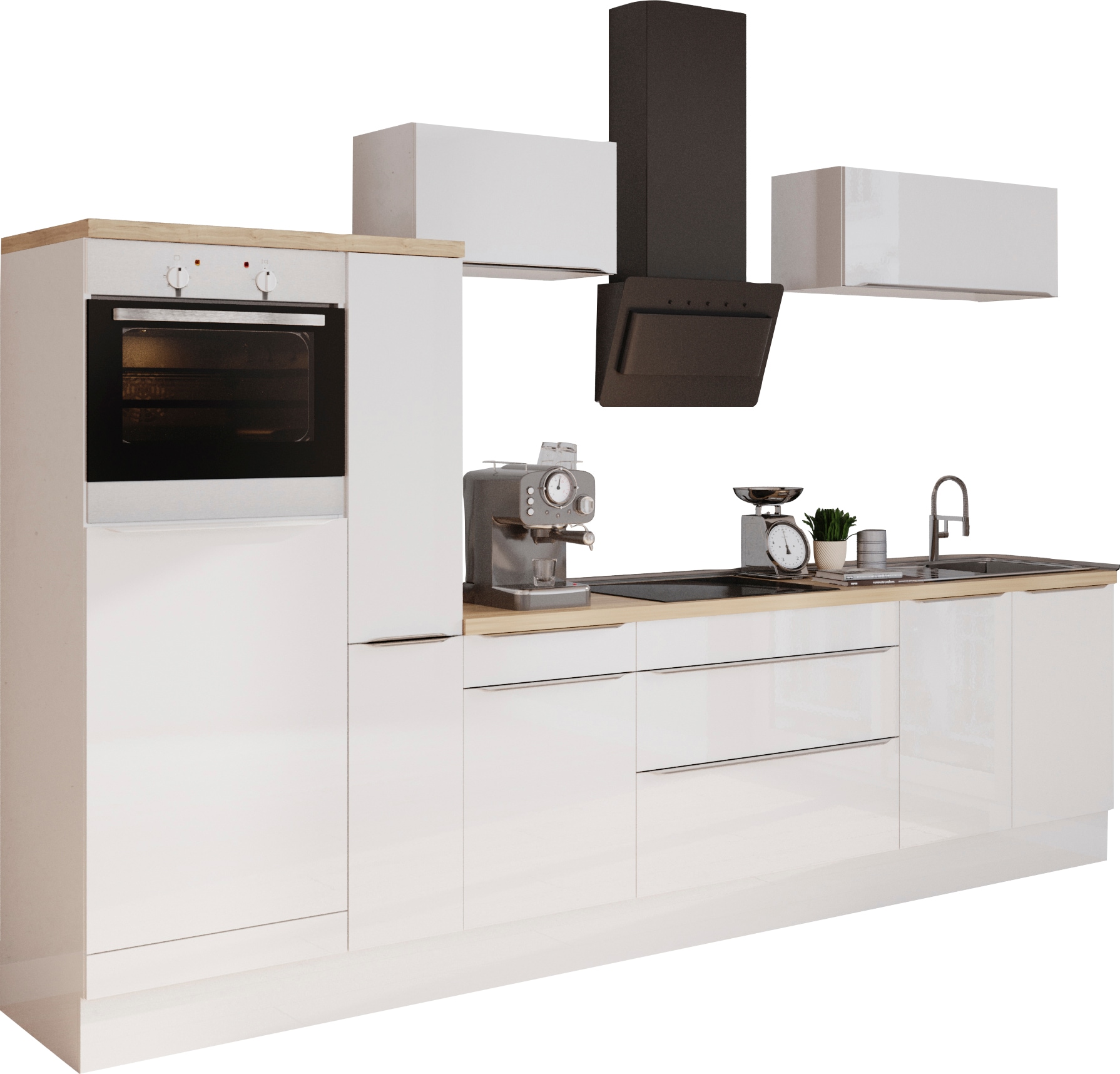 KOCHSTATION Küchenzeile »KS-Aken« Breite 330 cm, wahlweise mit E-Geräten, m günstig online kaufen