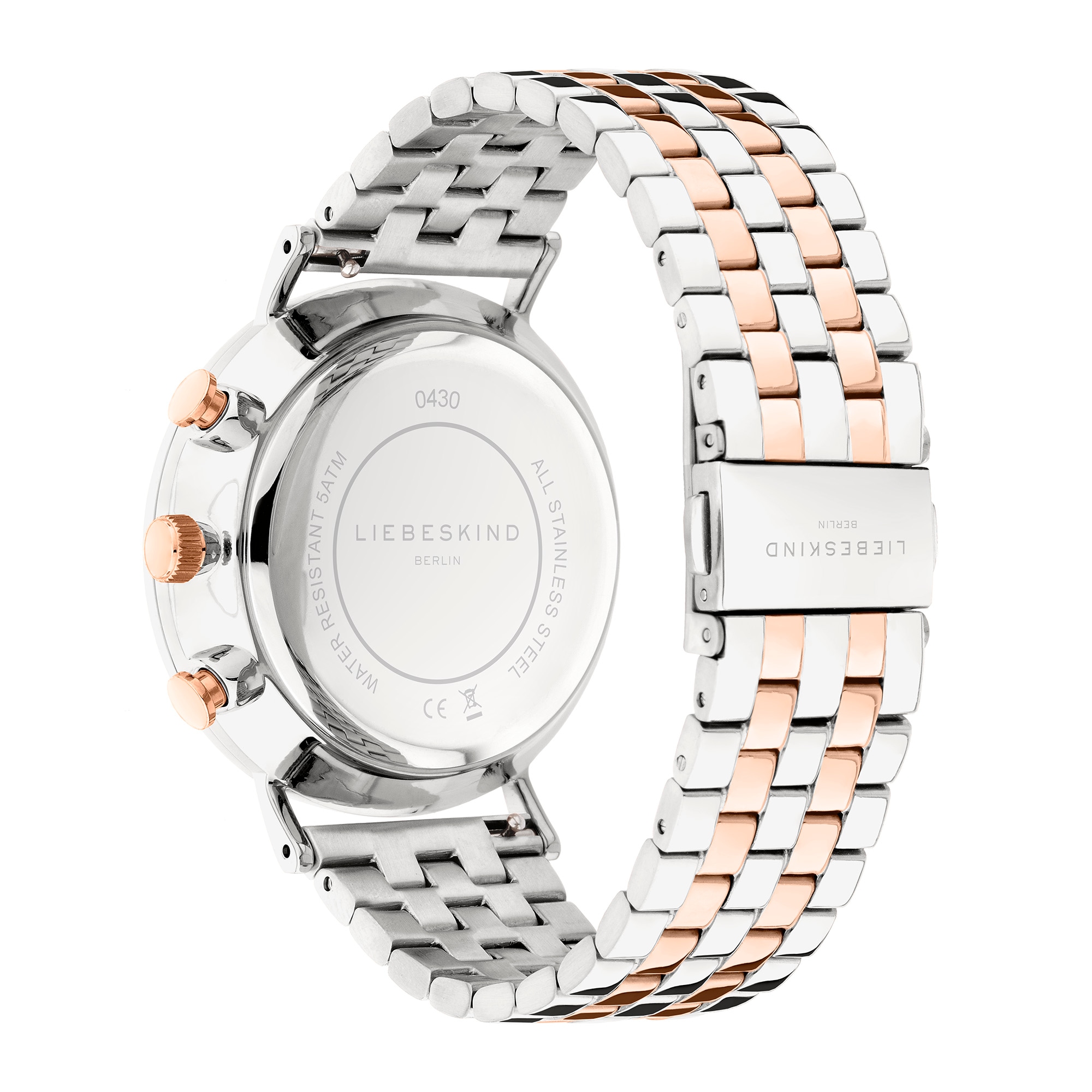 Liebeskind Berlin Chronograph »Modern Chronograph« Quarzuhr, Armbanduhr, Damenuhr, Edelstahlarmband, analog