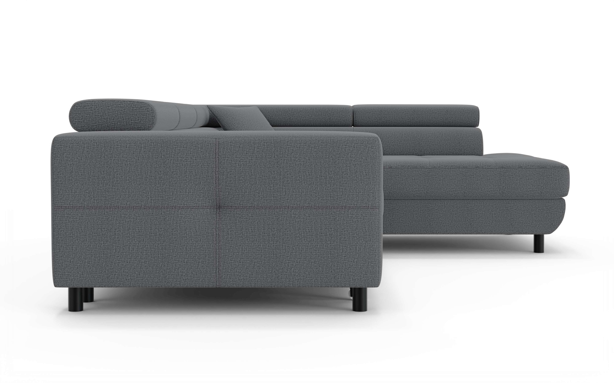 OTTO home Ecksofa »AADEN Schlafsofa mit verstellbaren Kopfstützen, B/T/H: 254/199/90 cm« mit Bettfunktion und Bettkasten, Ottomane rechts/links bestellbar