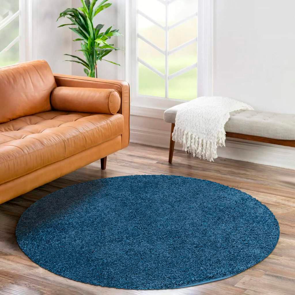 Carpet City Hochflor-Teppich »City Shaggy«, rund, Teppich Einfarbig Uni, besonders flauschig-weich