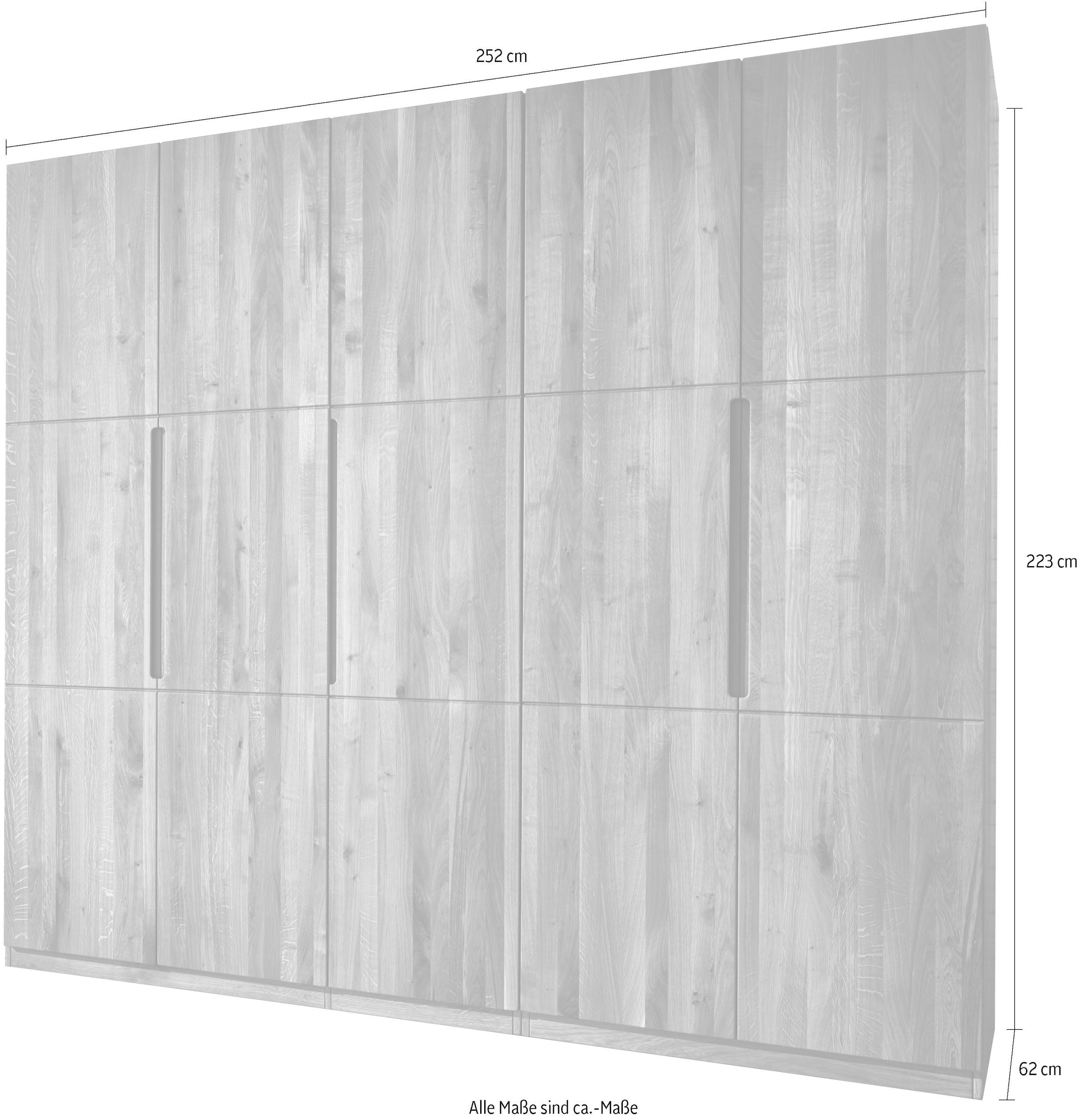 Home affaire Kleiderschrank »Azelie, aus Wildeiche«, Massivholz-Kleiderschrank, im 50 cm Raster planbar