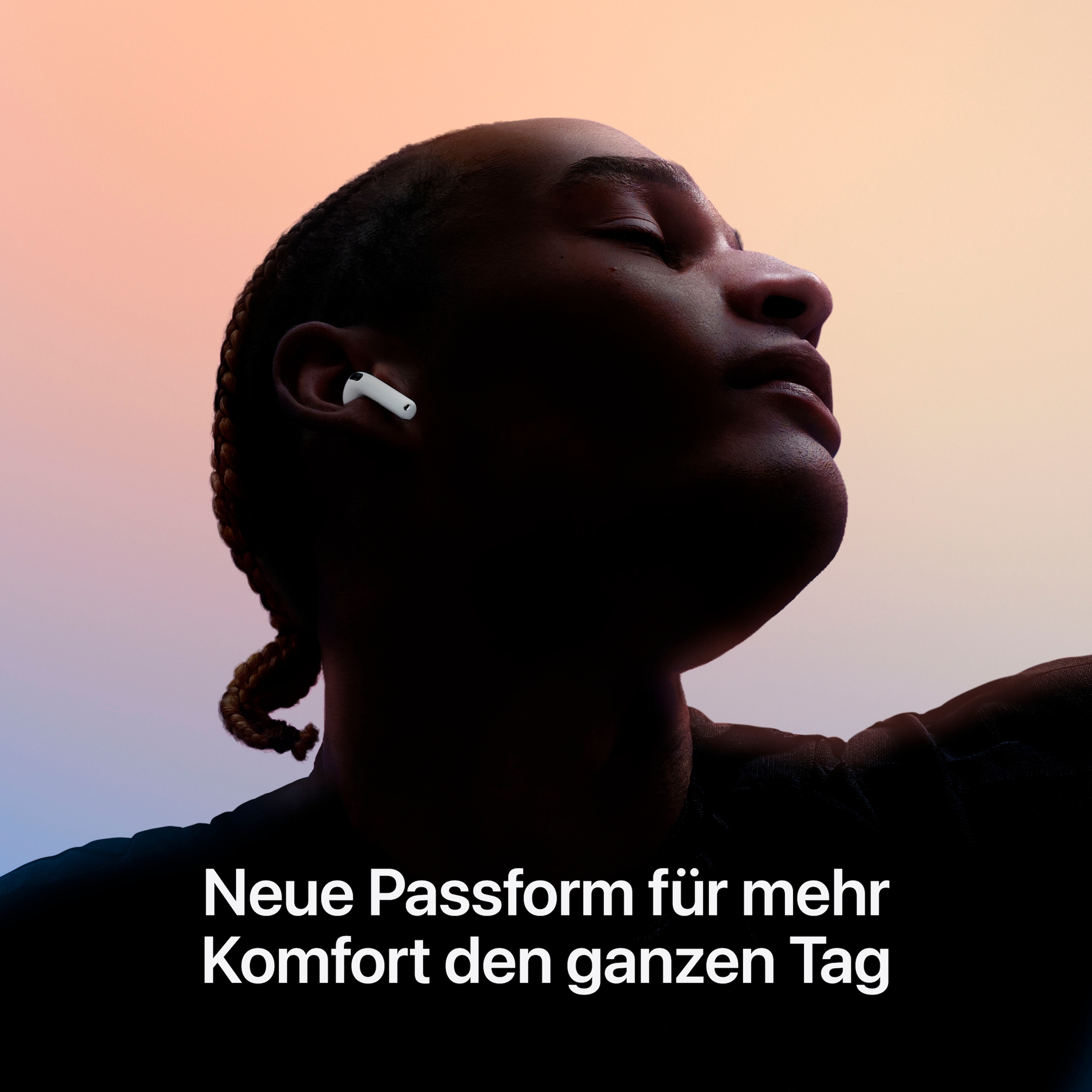 Apple wireless In-Ear-Kopfhörer »AirPods 4 ANC«, Bluetooth, Transparenzmodus-kompatibel mit Siri-integrierte Steuerung für Anrufe und Musik