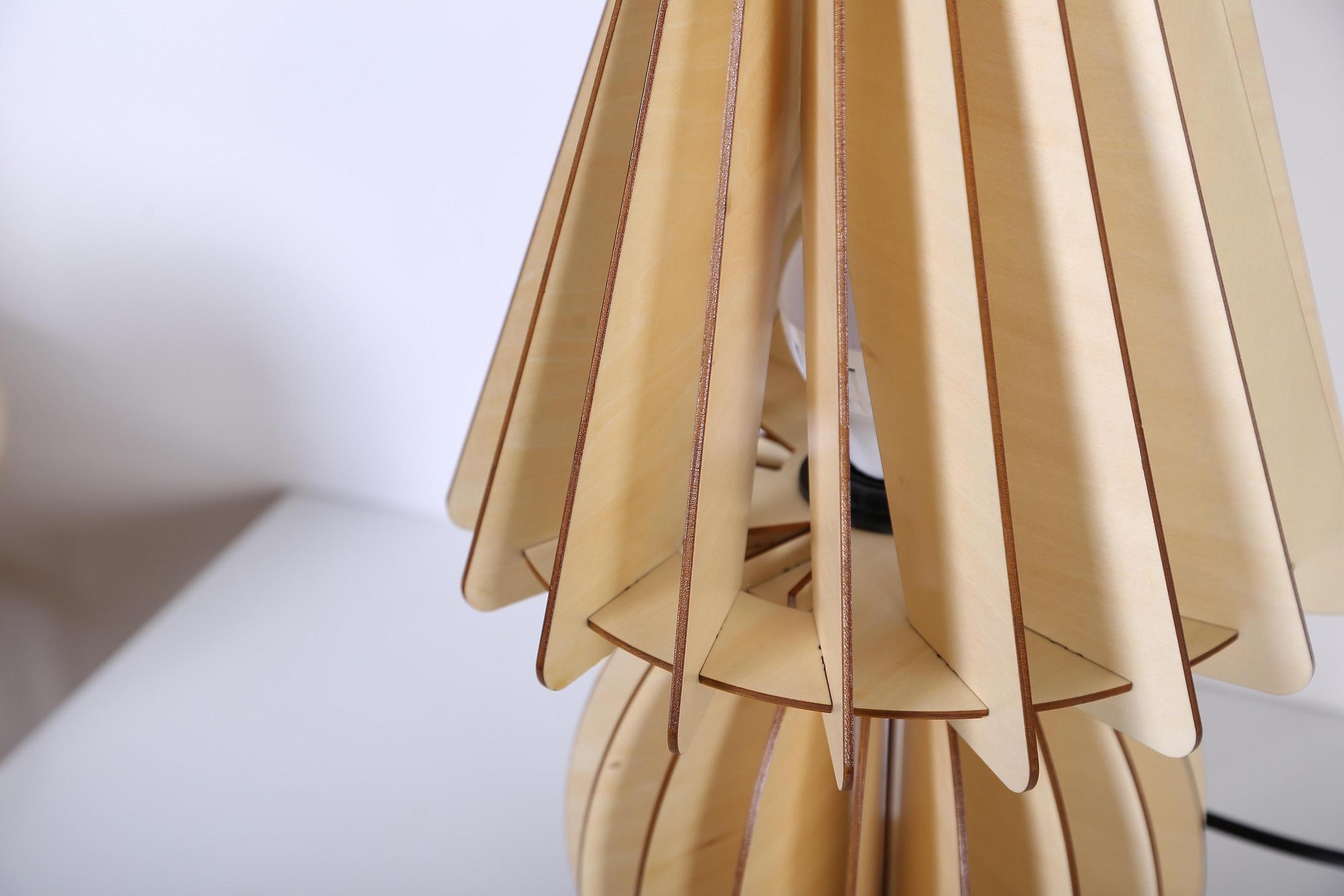 Kayoom Tischleuchte »Tischlampe Gino Holz« E27 1 Stk. modern, vielseitig kombinierbar