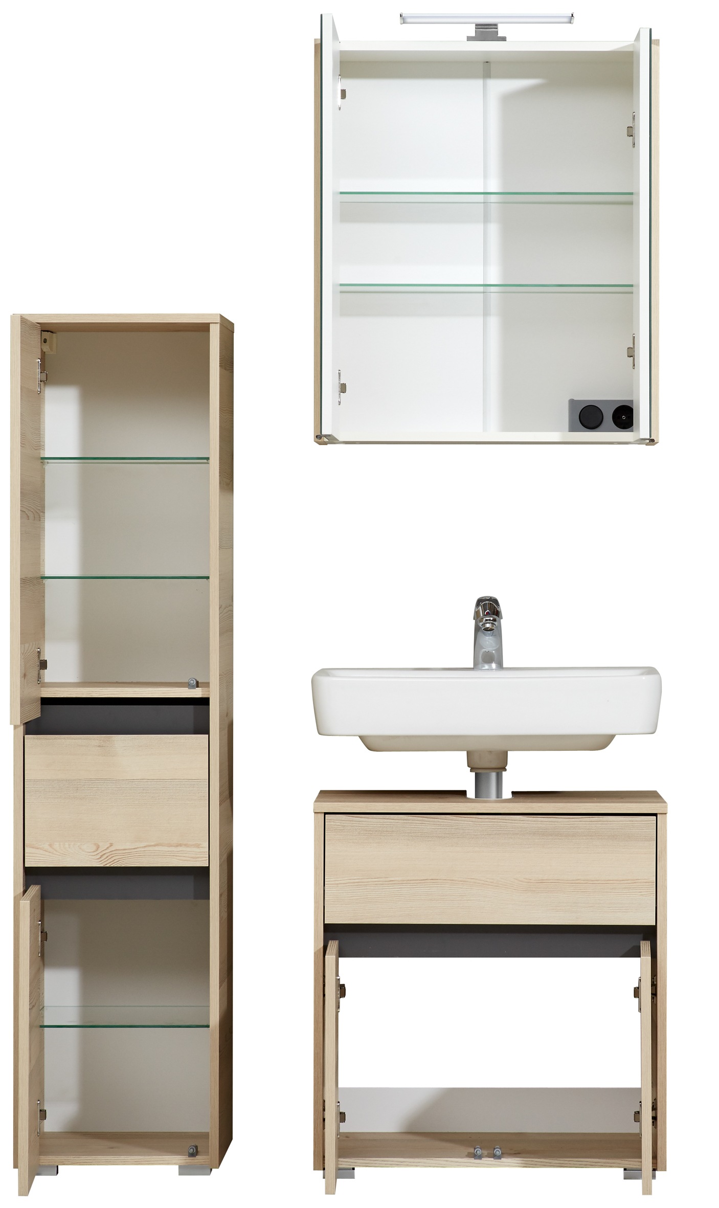 Saphir Badmöbel-Set »Quickset 393« Komplett-Set, 3 Stk. tlg. günstig online kaufen