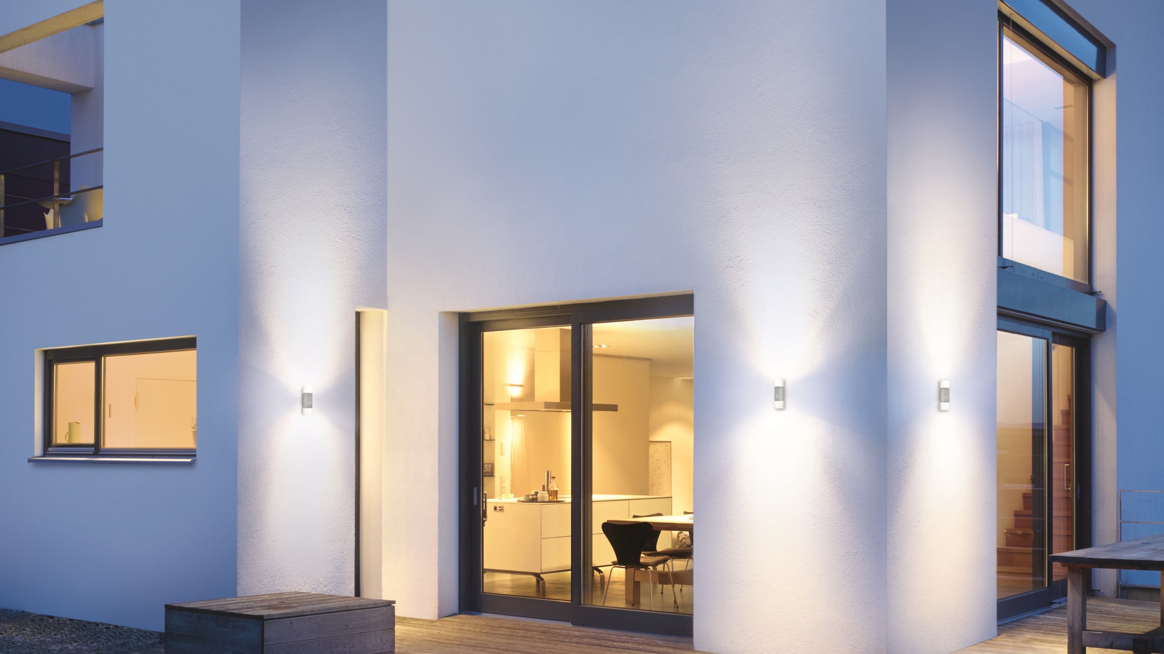steinel LED Außen-Wandleuchte »L 910 S SI«, 2 flammig, Leuchtmittel LED-Board | LED fest integriert