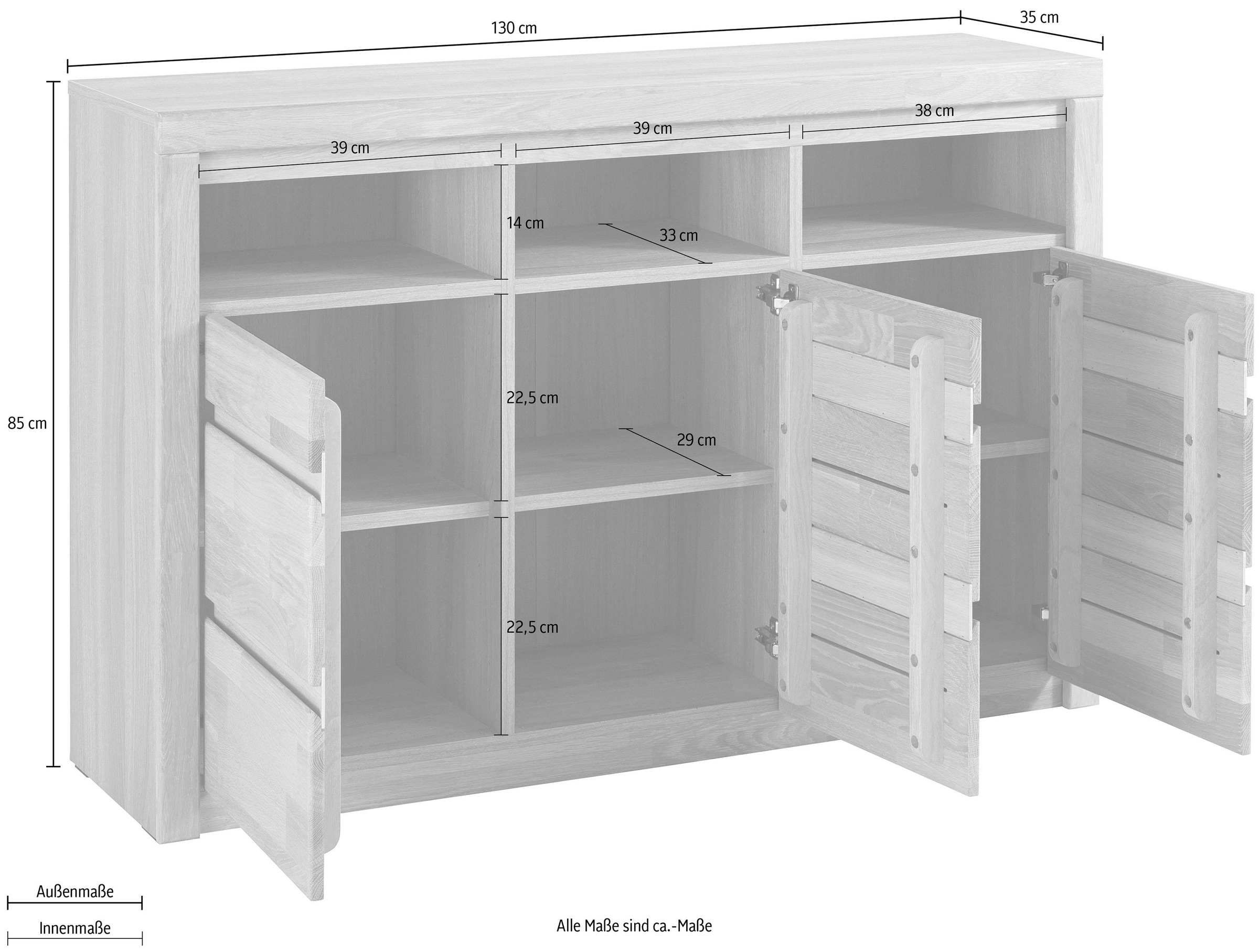 Home affaire Kommode »Silkeborg«, Breite 130 cm