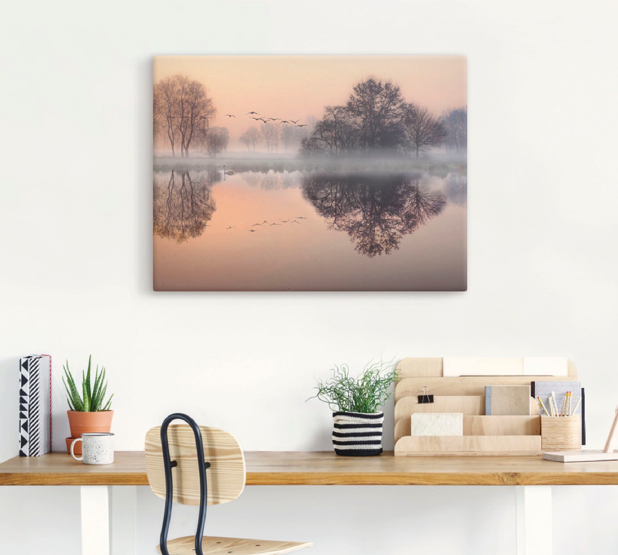 Artland Wandbild »Früh morgens am See....«, Gewässer, (1 St.), als Leinwandbild, Poster, Wandaufkleber in verschied. Größen