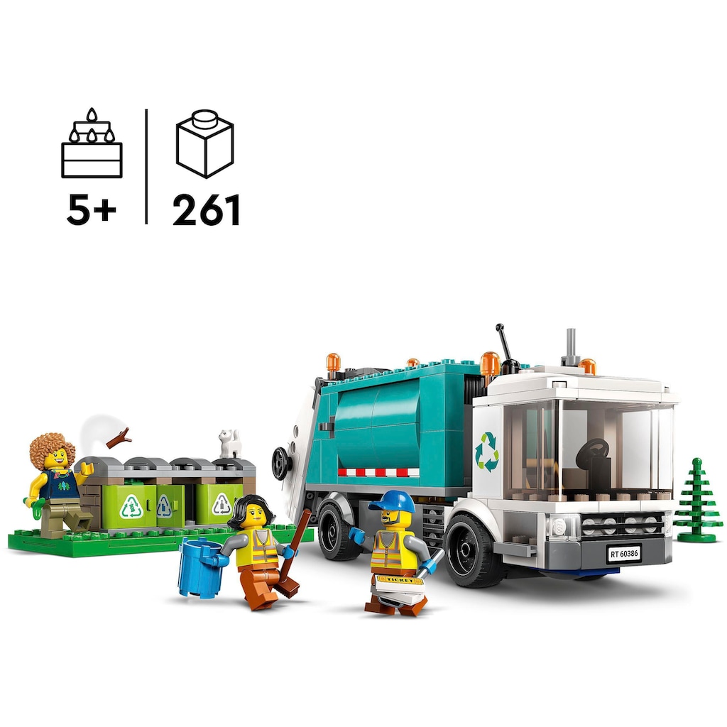 LEGO® Konstruktionsspielsteine »Müllabfuhr (60386), LEGO® City«, (261 St.)