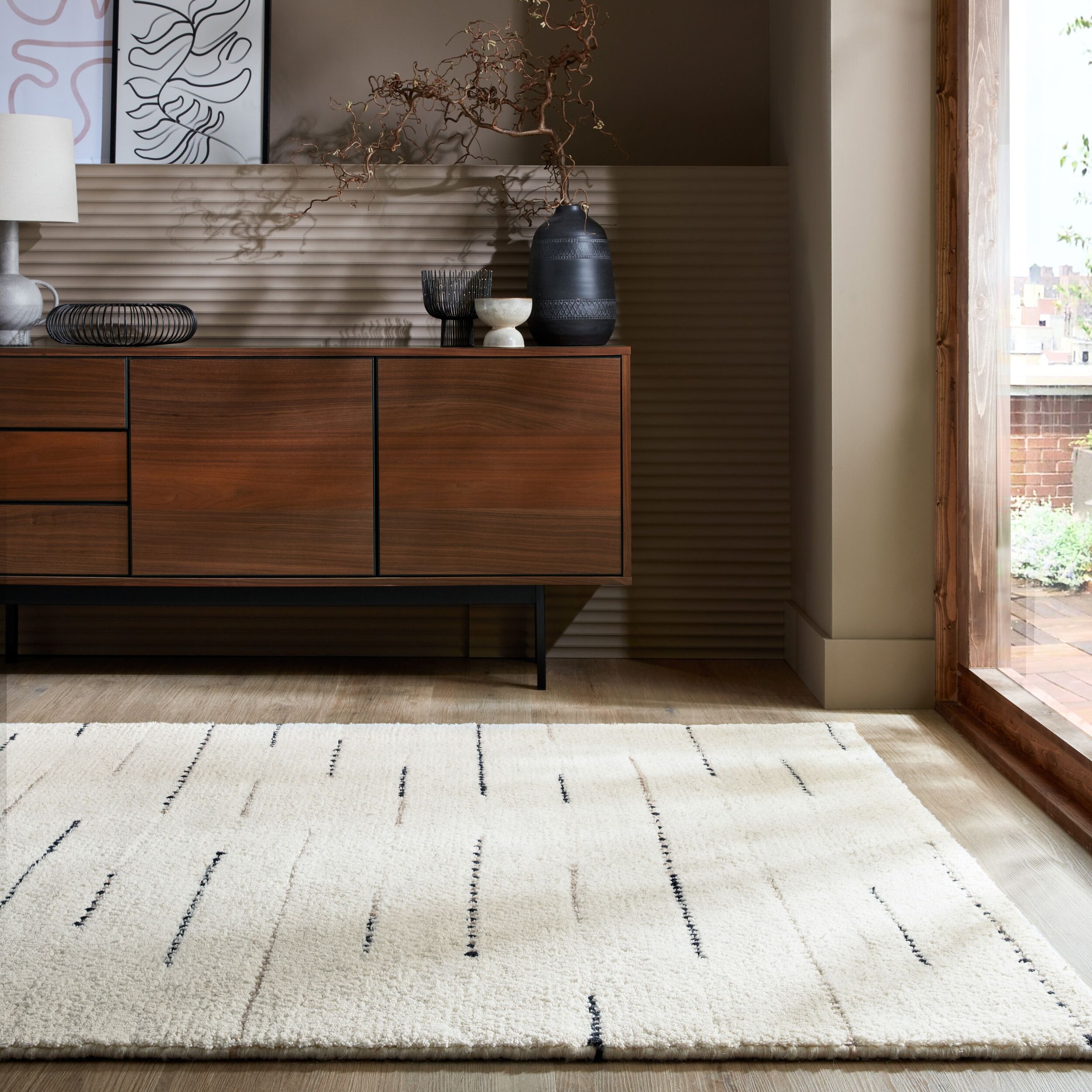FLAIR RUGS Wollteppich »Dottie Linear« rechteckig 6 mm Höhe natürlich wärme günstig online kaufen