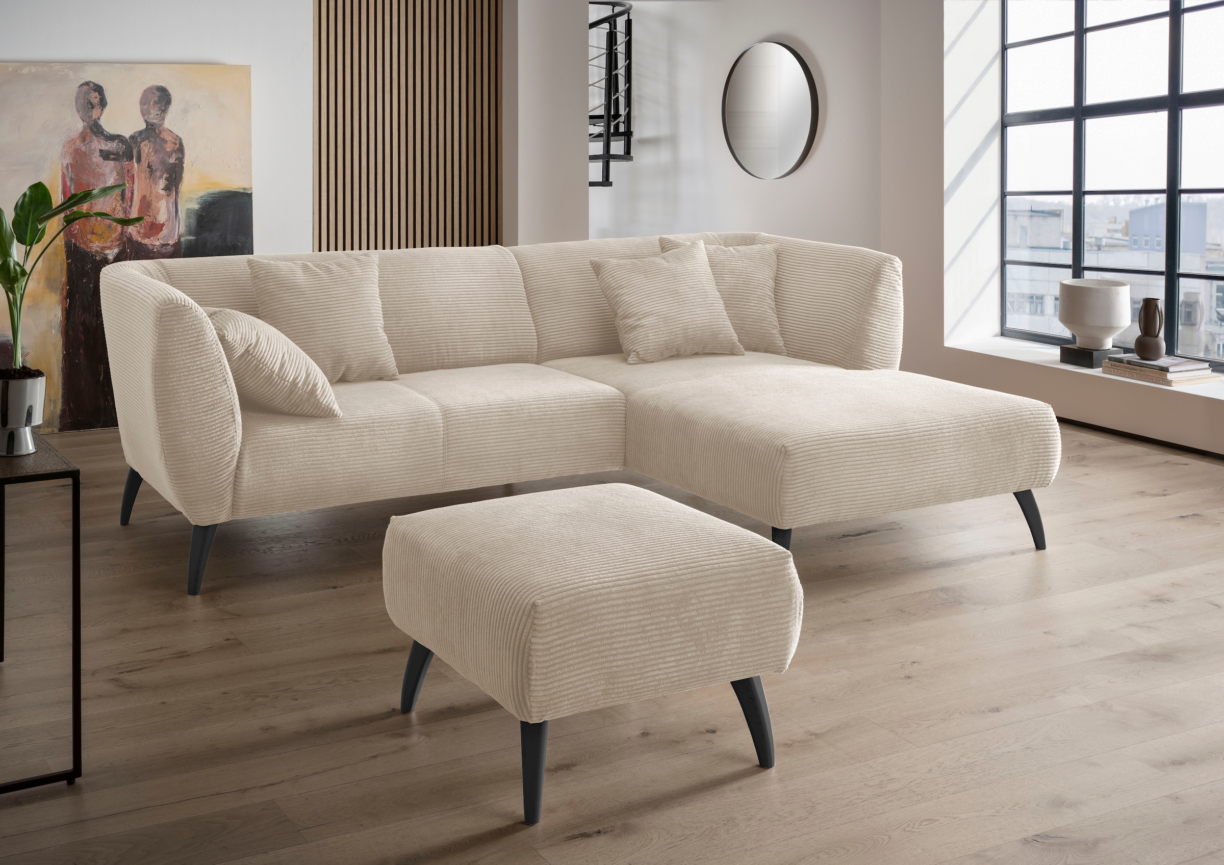 INOSIGN Ecksofa »Colori Polstermöbel mit zeitlos eleganter Rückenführung. L günstig online kaufen