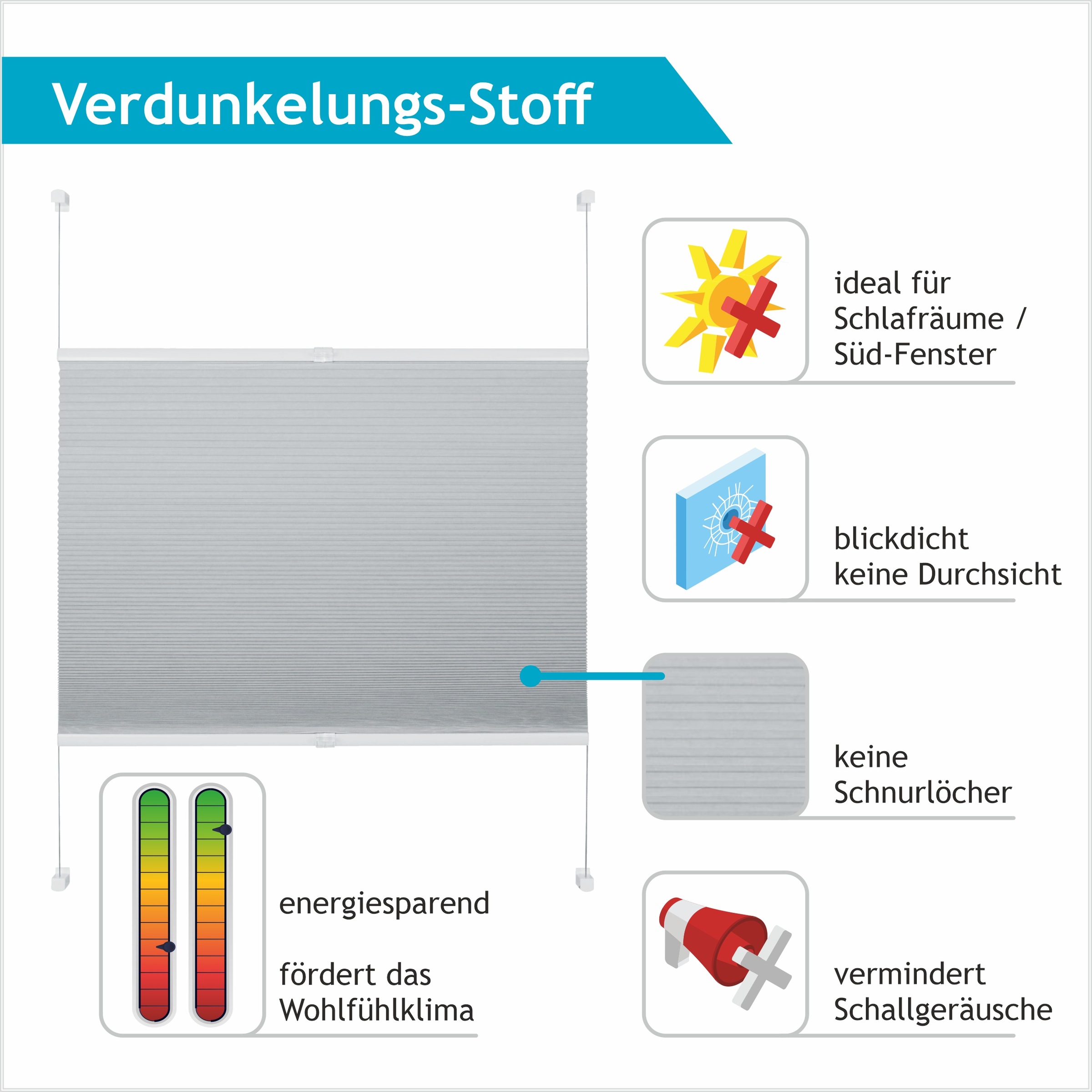 Good Life Wabenplissee »Aris«, verdunkelnd, energiesparend, ohne Bohren, ve günstig online kaufen