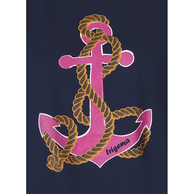 Anker-Motiv und T-Shirt Trigema Saum« Shirt »TRIGEMA Knoten online mit am kaufen