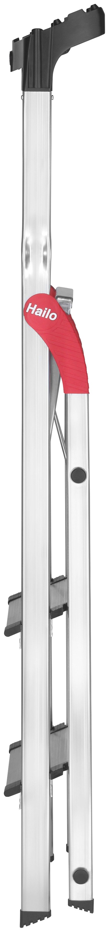 Hailo Stehleiter »L80 ComfortLine«, Alu-Sicherheits-Stehleiter 3 Stufen