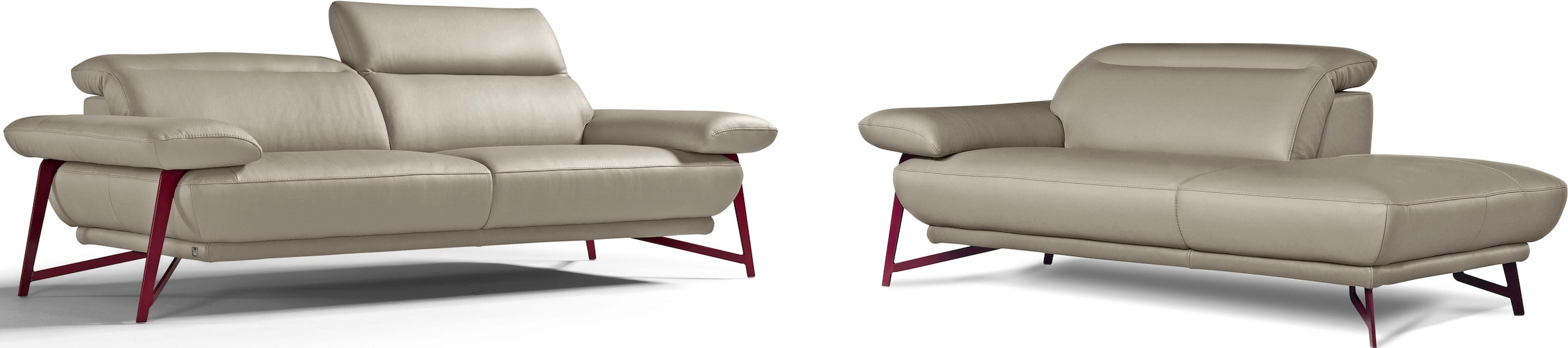 Egoitaliano Sofa »Anais, Design mit hohem Sitzkomfort, Fußfarbe schattengra günstig online kaufen