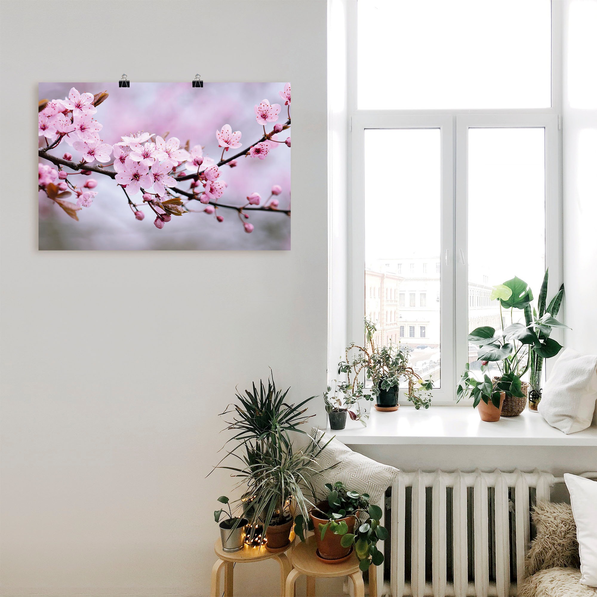Artland Wandbild »Kirschblüten«, Blumen, (1 St.), als Alubild, Outdoorbild, Leinwandbild, Poster, Wandaufkleber