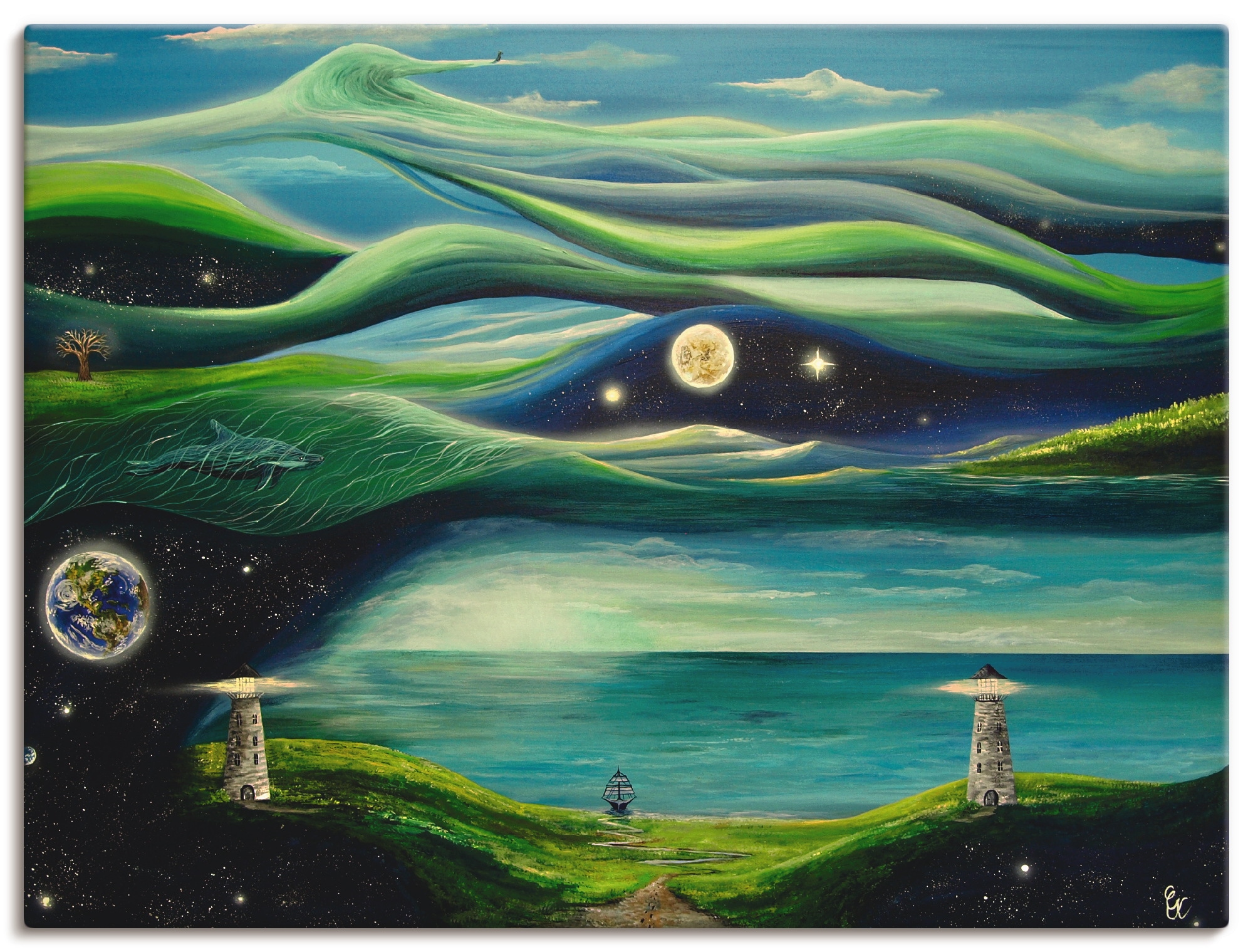 Artland Leinwandbild »Verschiedene Leben«, Landschaften, (1 St.), auf Keilrahmen gespannt