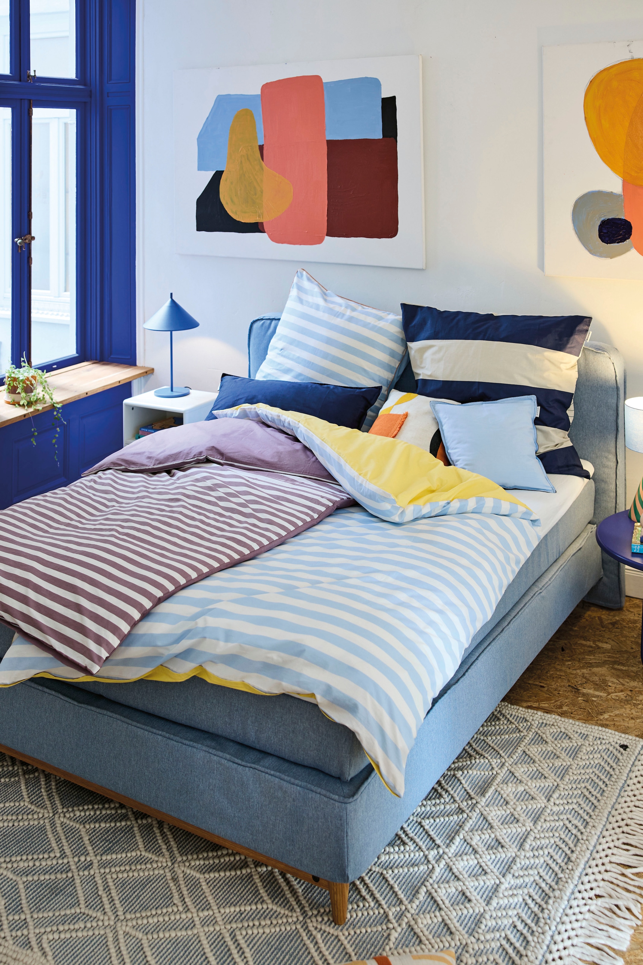 TOM TAILOR HOME Bettwäsche »STRIPES WITH A KICK in Gr. 135x200cm oder 155x220cm«, new bedroom, farbige Paspel am Kissen