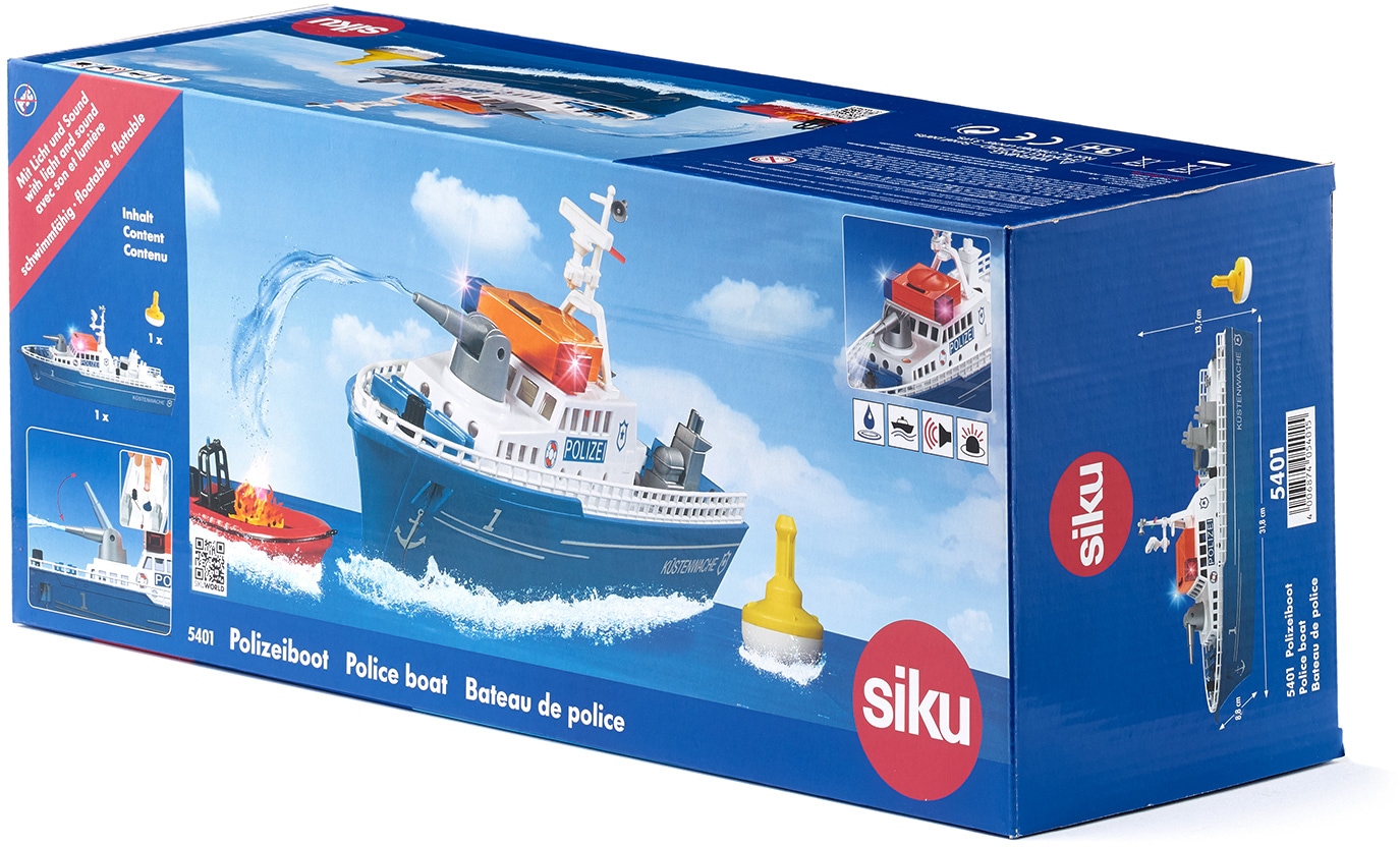 Siku Spielzeug-Boot »SIKU World, Polizeiboot (5401)«, mit Licht und Sound