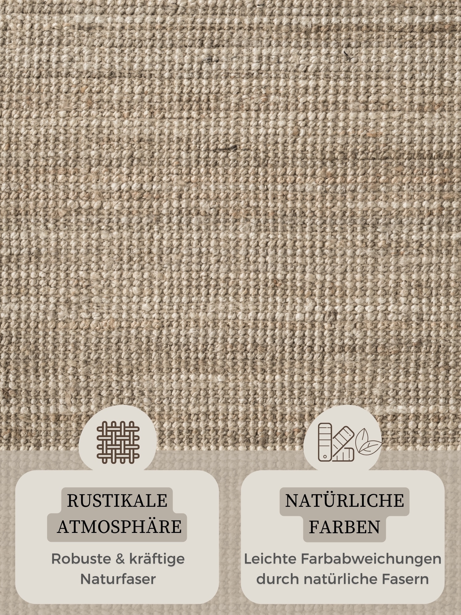 HANSE Home Teppich »Jaipur Juteteppich, als Läufer und in Rund«, rechteckig, 10 mm Höhe, 100% Naturfaser, Wohnzimmer, Esszimmer, Schlafzimmer, GRS