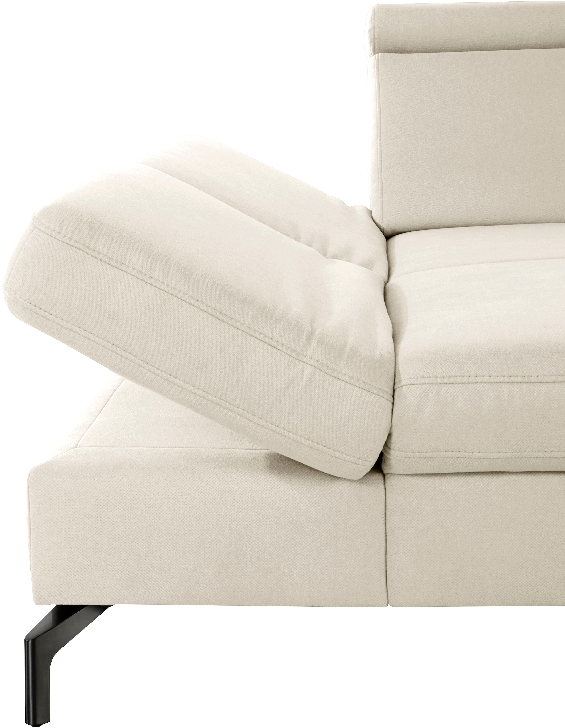 sit&more Ecksofa »Brisbane L-Form«, Fußhöhe 15 cm, inklusive Sitztiefen-, Armteil- und Kopfteilverstellung