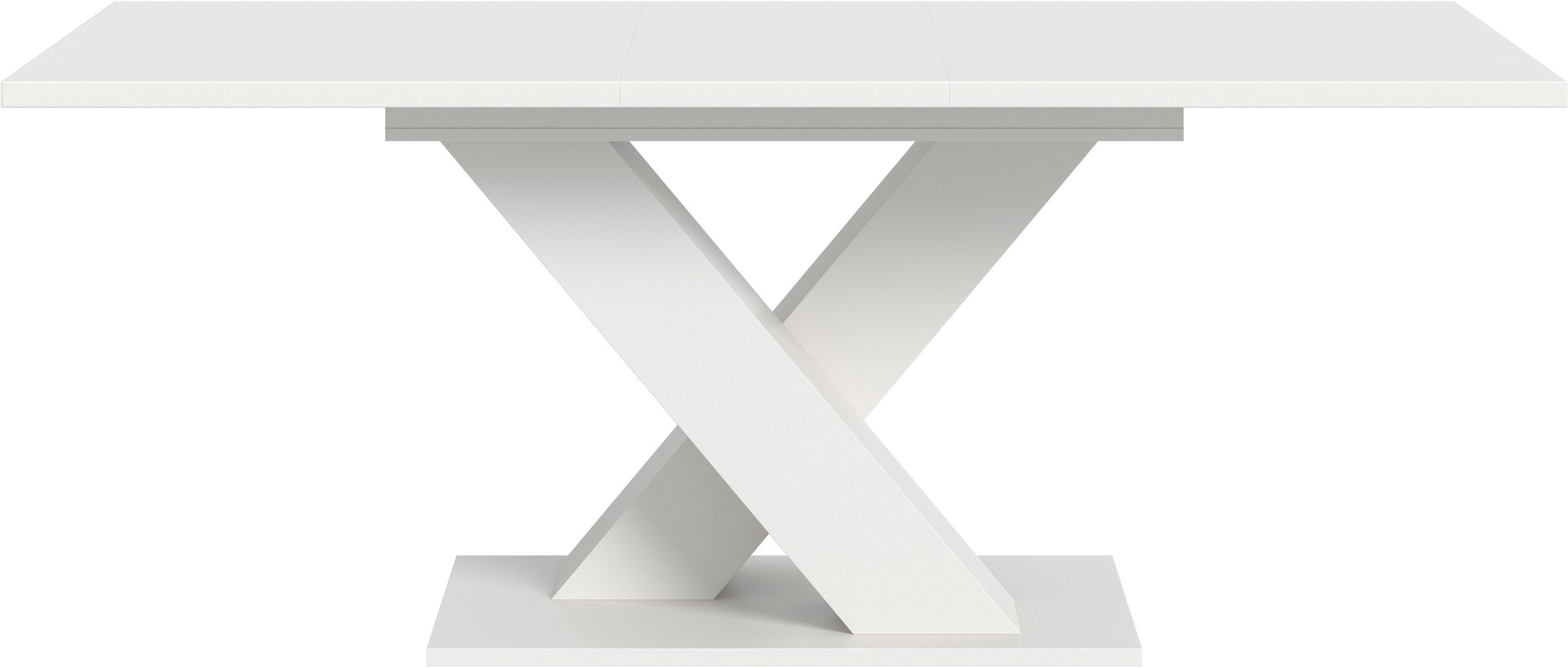 INOSIGN Esstisch »Motus, ausziehbar 150 -190 cm, inklusive 40 cm Einlegeplatte«, (Set, 1 St.), X-Gestell mit Bodenplatte, Tisch, Küchentisch, Esszimmer, Küche