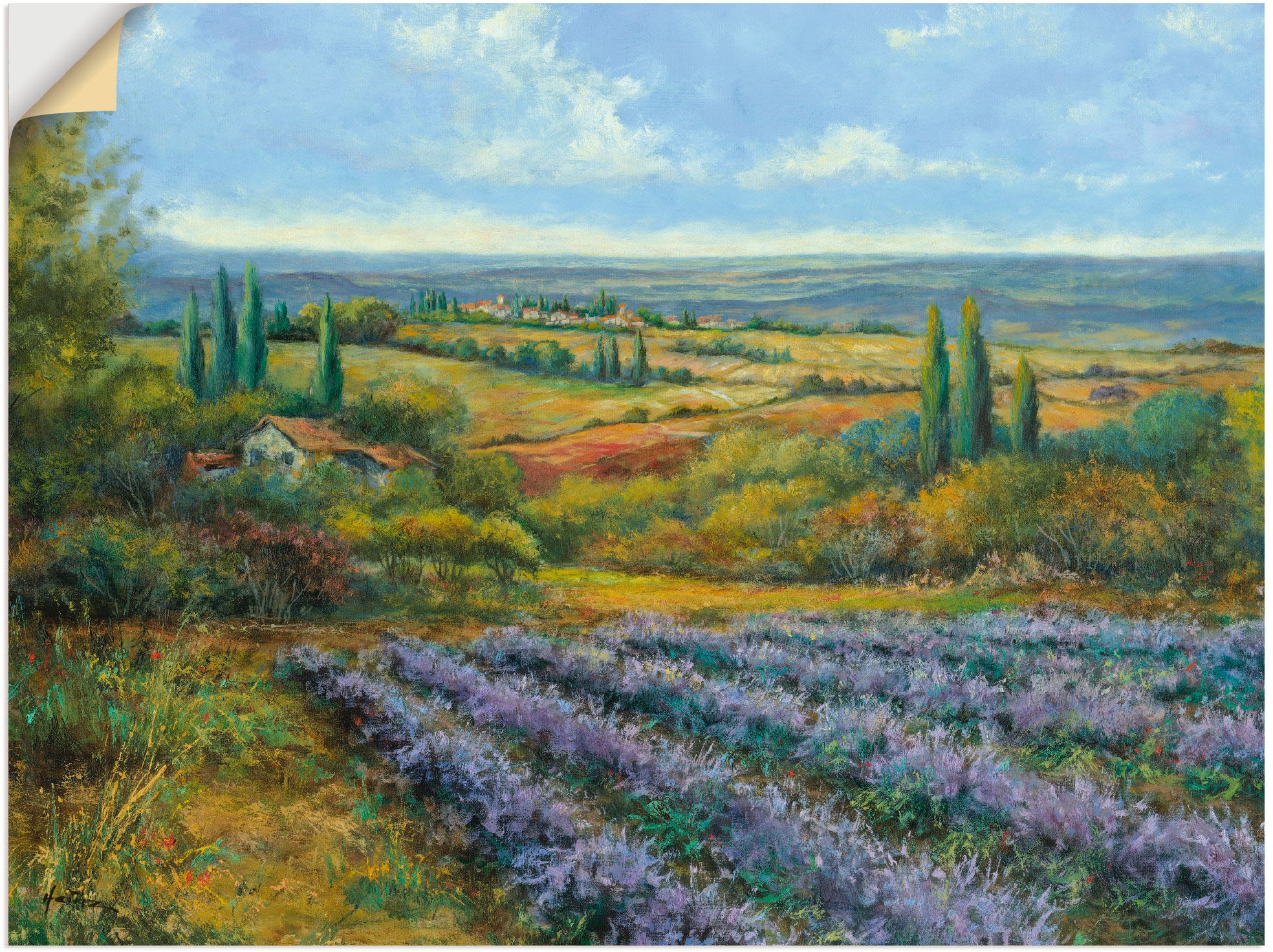 Artland Wandbild »Lavendelfelder in der Provence«, Europa, (1 St.), als Lei günstig online kaufen