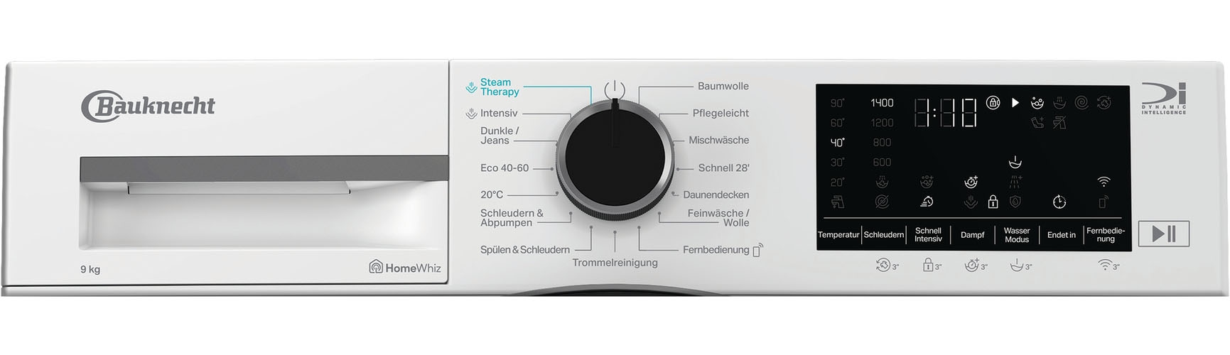 BAUKNECHT Waschmaschine »B W 9A30 BS« 9 kg 1400 U/min Adaptive Wash – Intelligente Anpassung
für perfekte Waschergebnisse