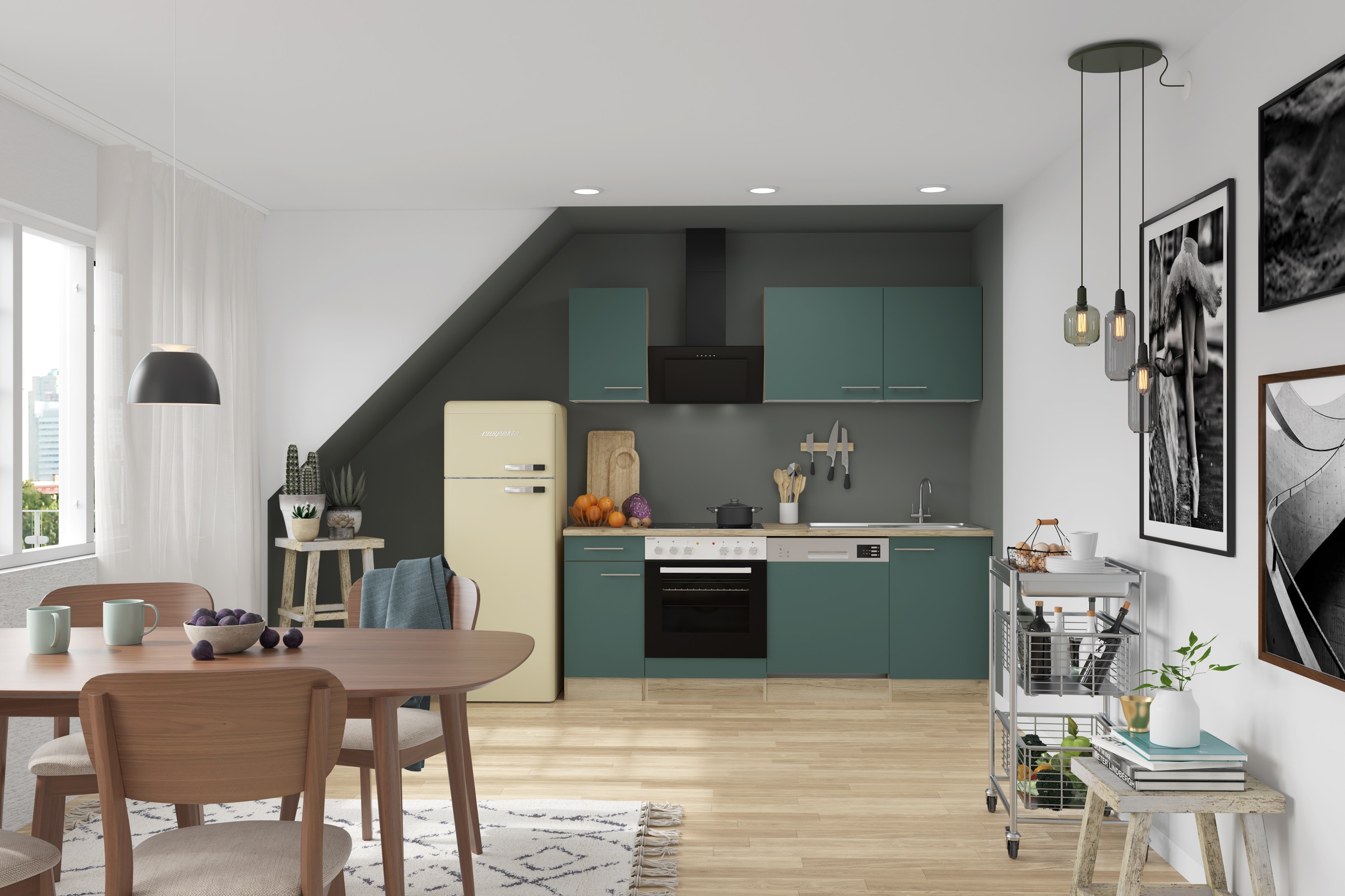 OPTIFIT Küche »Bella« Breite 210 cm, wahlweise mit E-Geräten günstig online kaufen