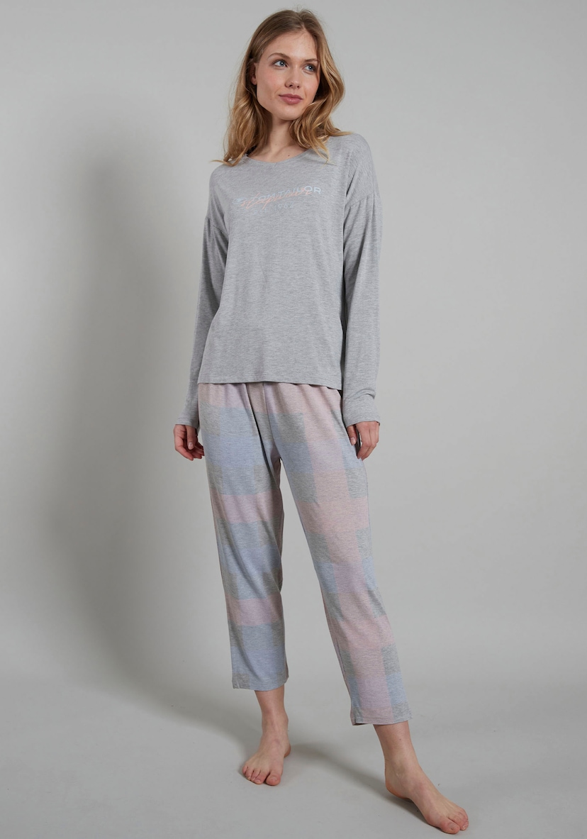 tlg.), kaufen reiner Triumph aus 2 Schlafanzug, (Set, Capri-Pyjama online Baumwolle