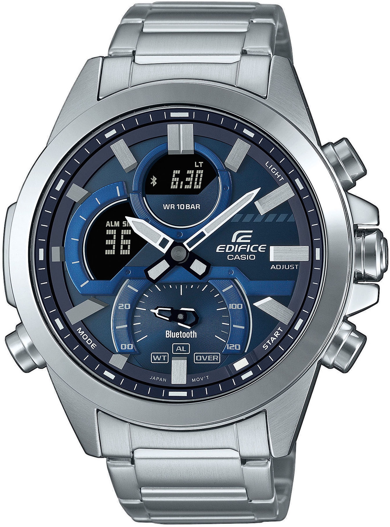 CASIO EDIFICE Smartwatch, Armbanduhr, Herrenuhr, Bluetooth, Stoppfunktion, Weltzeit, digital)