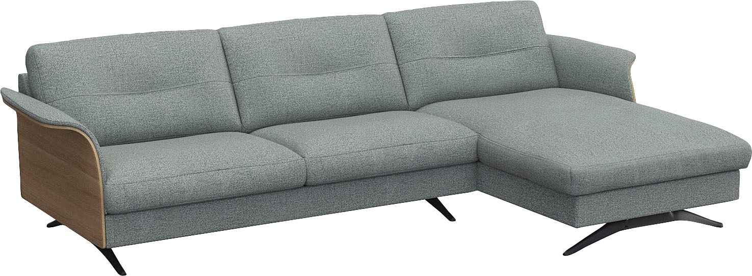 FLEXLUX Ecksofa »Glow, super bequem durch hochwertigem Sitzaufbau mit Federkern, L-Form«, Modernes skandinavisches Design