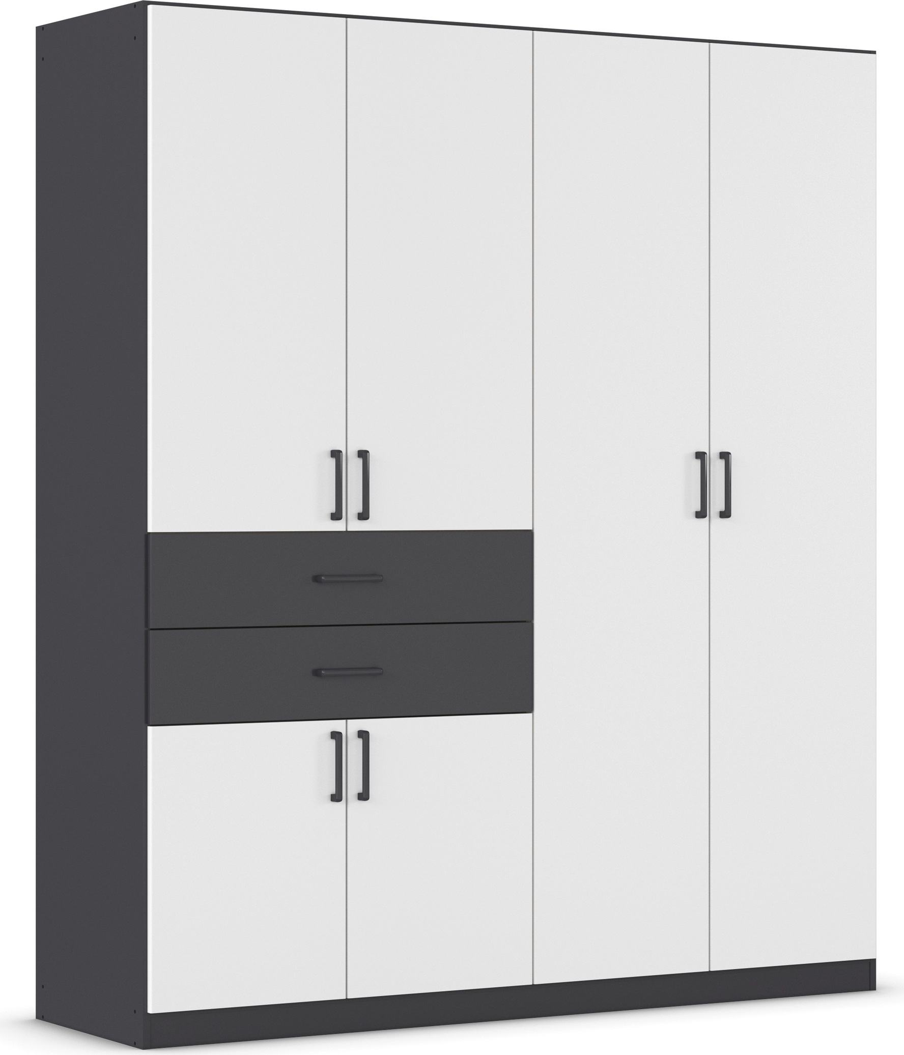 rauch Drehtürenschrank »Kleiderschrank Schrank Garderobe MAIKA mit Dekor-Front«, 2 Schubladen, in verschiedenen Breiten, Höhen, Farben, MADE IN GERMANY