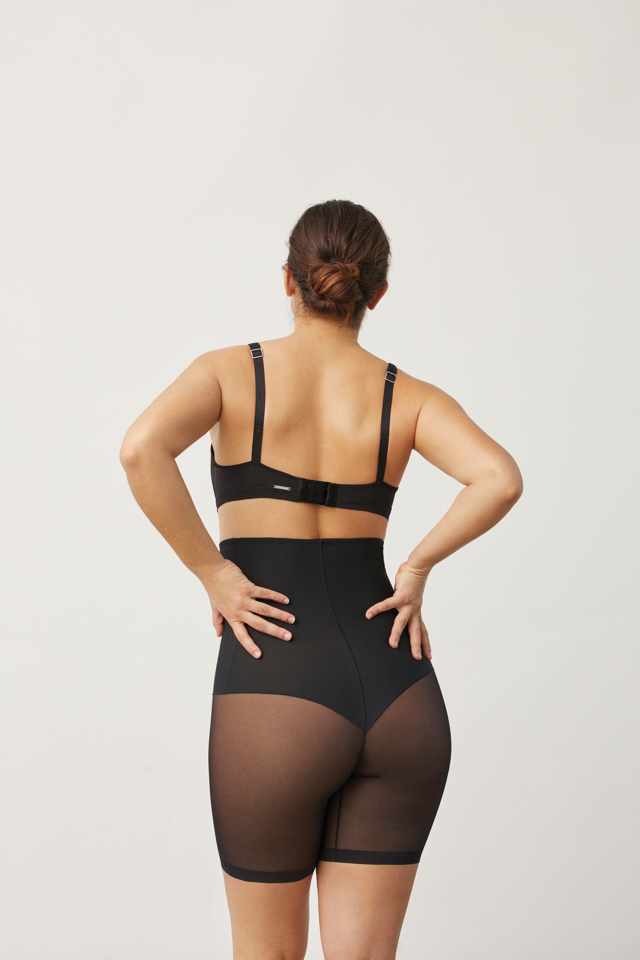 YSABEL MORA Shapinghose 2er Pack,  hoch geschnitten, längeres Bein mit Tüll, Anti-Scheuer-Effekt