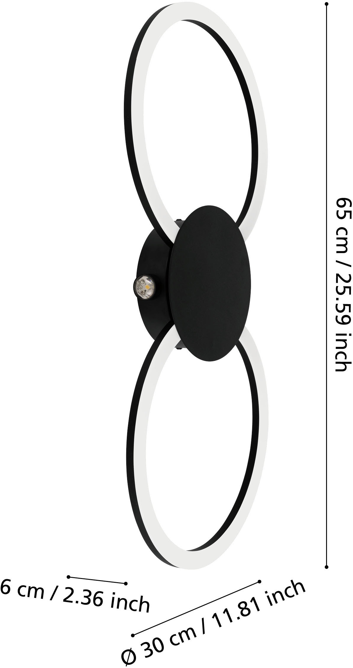 EGLO LED Deckenleuchte »VENTICELLO 1 Deckenlampe - Alu - LED;LED - 20W;0,91W - IP20« LED-Modul 1 Stk. Warmweiß Wohzimmerlampe, Esszimmerlampe, Flur, Schlafzimmer, L66 x B30 x H5 cm