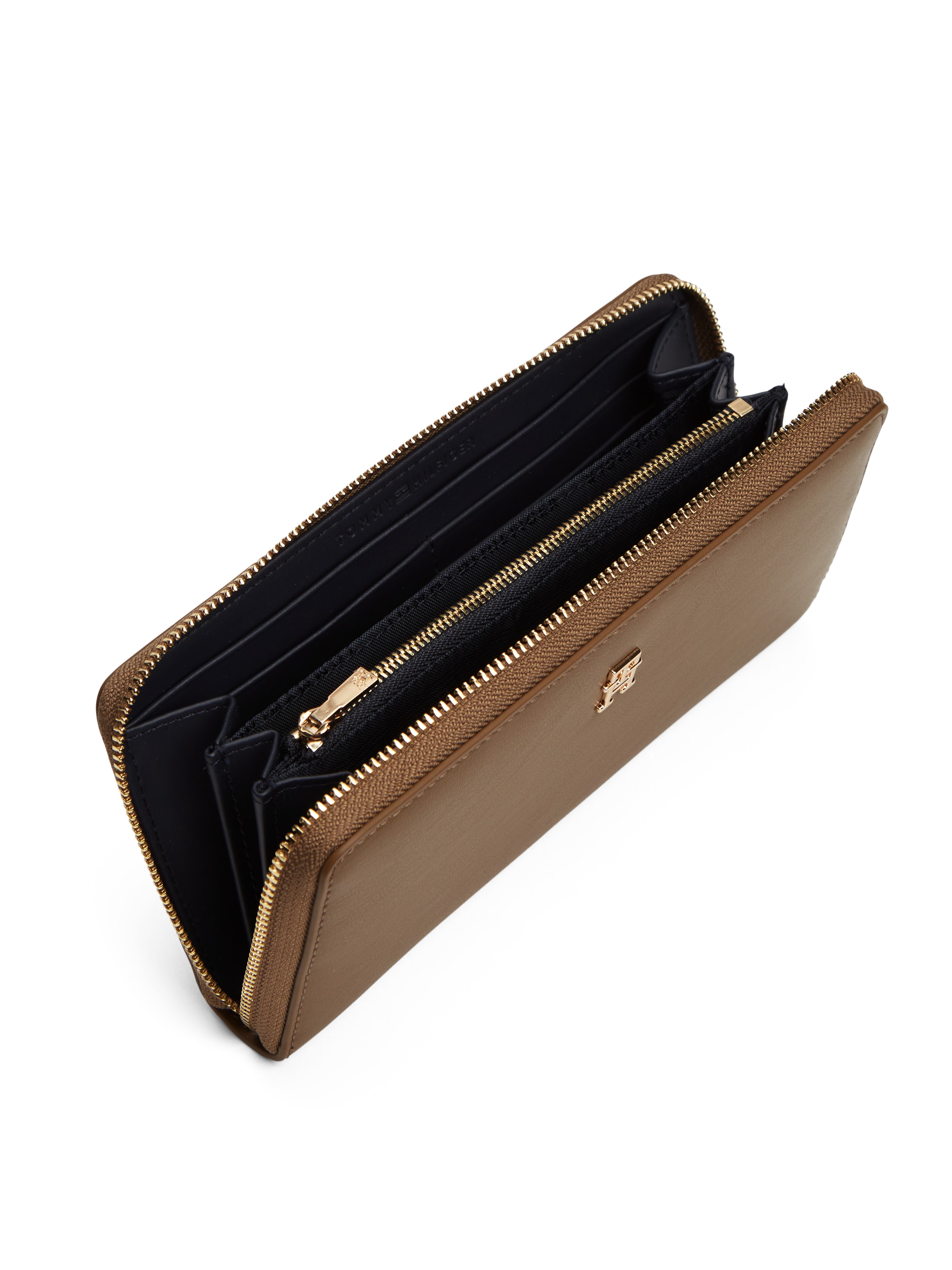 Tommy Hilfiger Geldbörse »TH ICON LRG ZA« , Damen Geldbeutel, Portemonnaie mit edlem TH-Logoelement