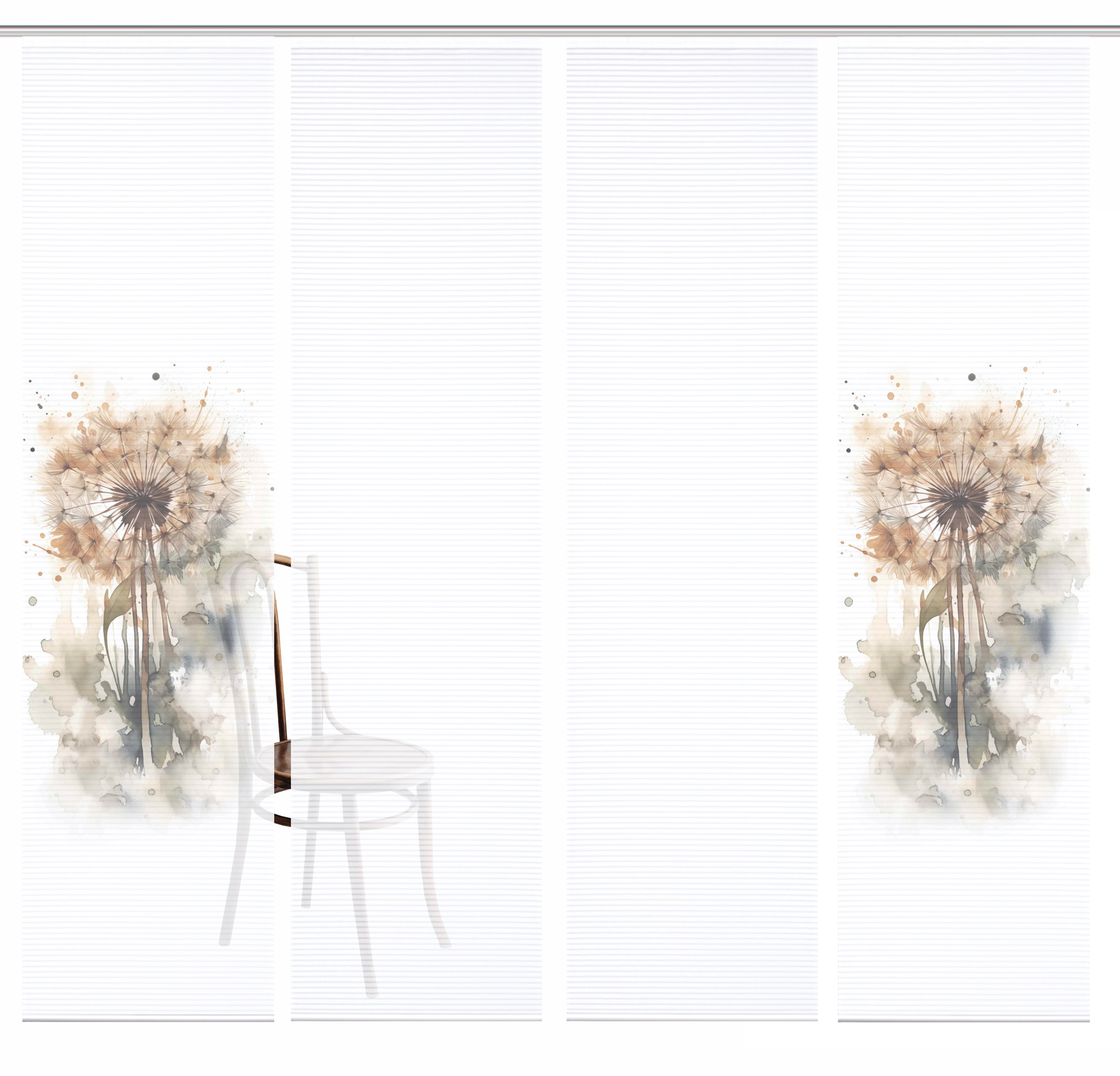 HOME in green Schiebegardine »AMARANDE« Paneelwagen 4 Stk. tlg. Bambusoptik günstig online kaufen