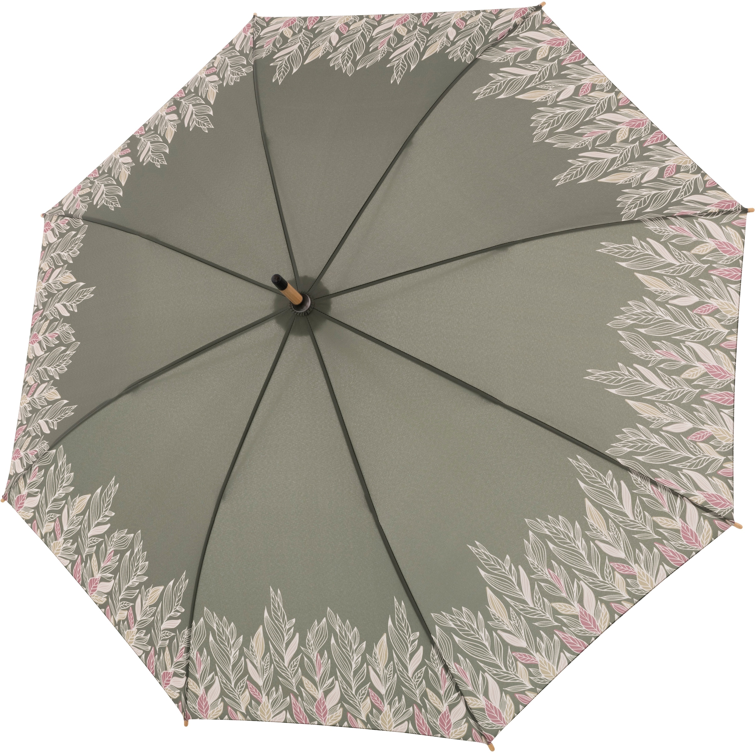 doppler® Stockregenschirm »nature Long, intention aus kaufen Schirmgriff mit Holz olive«, Material aus recyceltem