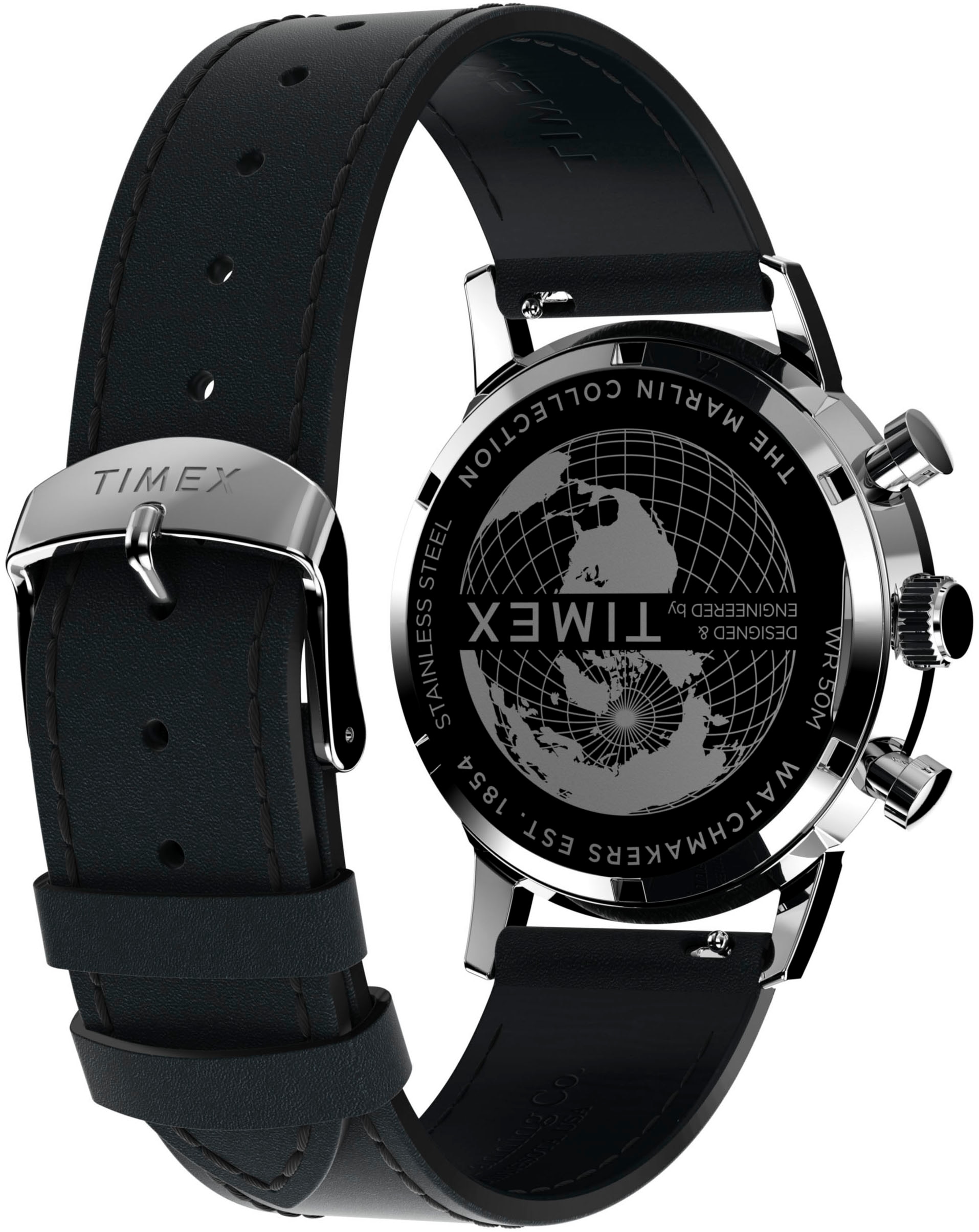 Timex Chronograph »MARLIN« Quarzuhr, Armbanduhr, Herren, Datum, Stoppfunktion, 12/24-Std.-Anzeige