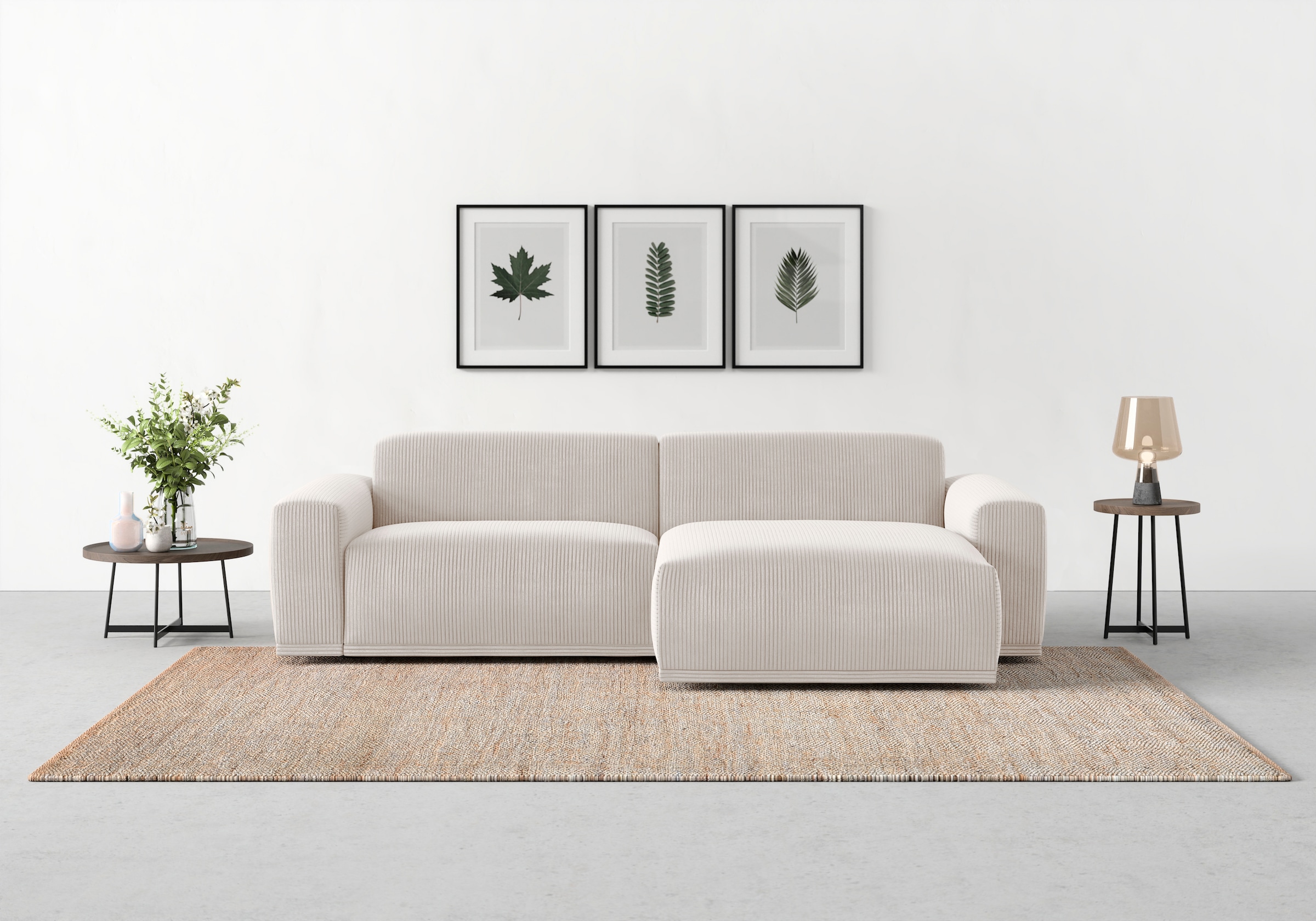 TRENDMANUFAKTUR Ecksofa Braga, mit hochwertigem Kaltschaum, L-Form, in Cord günstig online kaufen